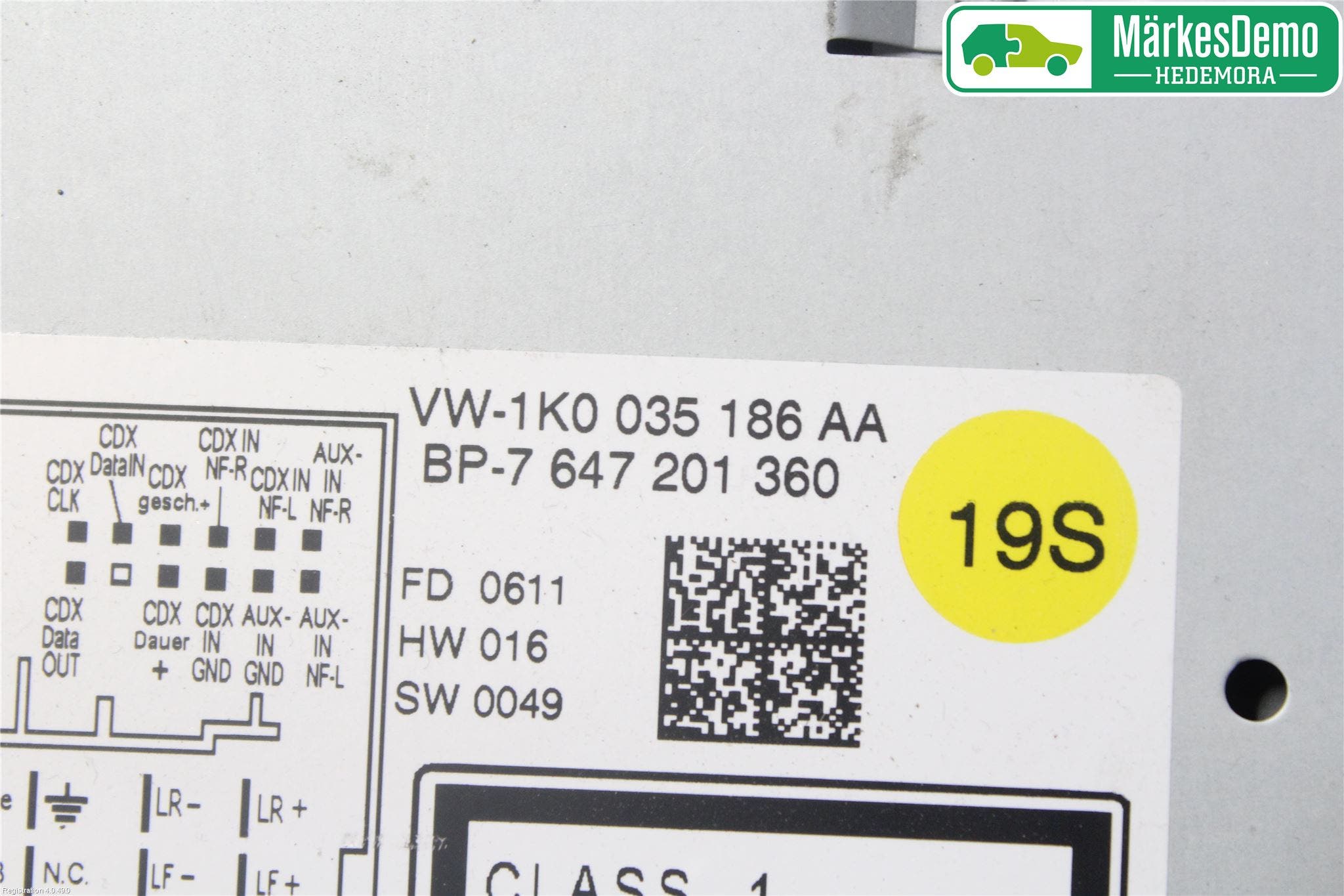 Volkswagen VW GOLF VI 09-13 Cd Radio - Multimediapanel