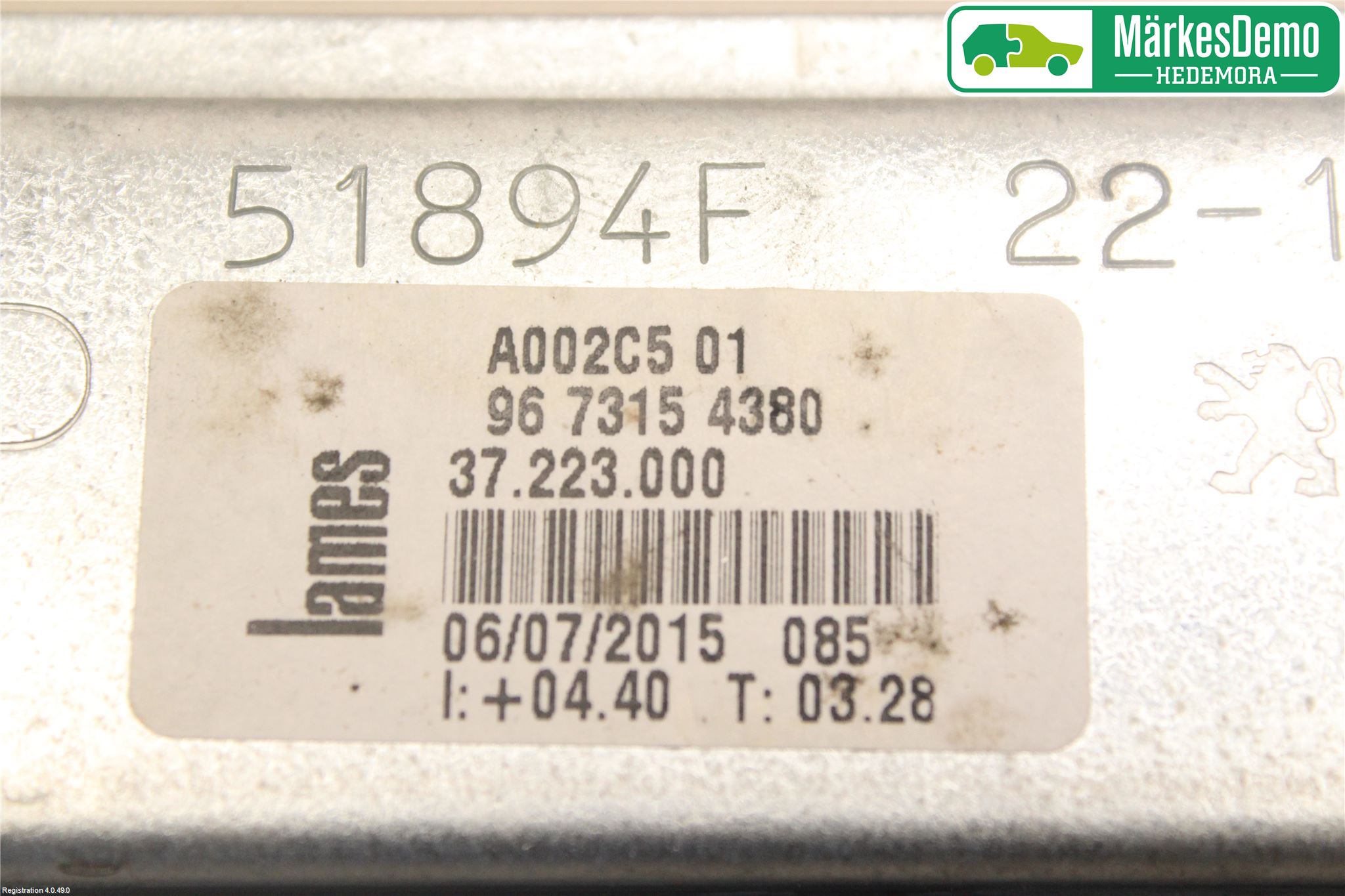 Peugeot 208 12-15 Fönsterhiss El Kompl