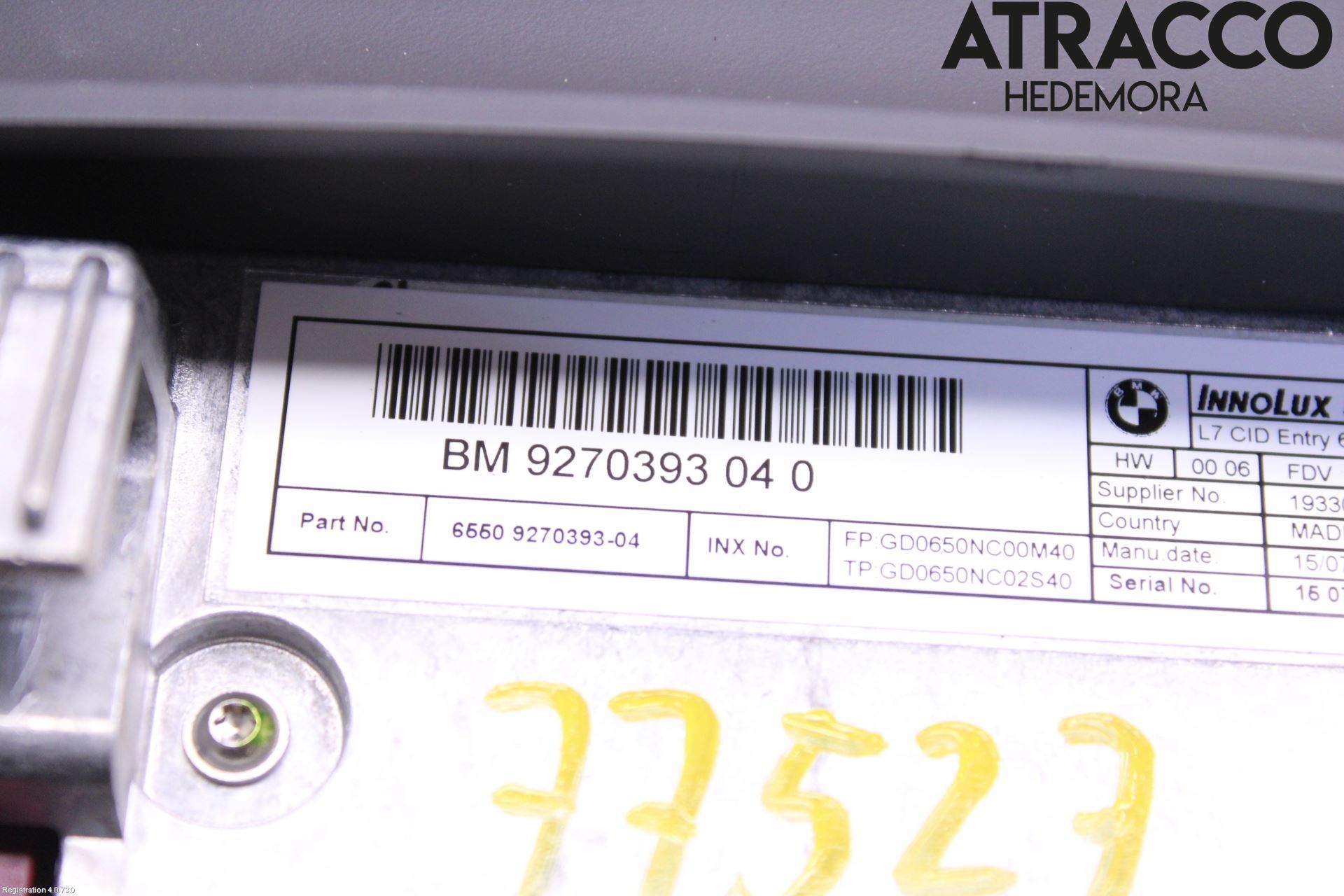 BMW 3 F30/F31/F80 12-19 Cd Radio - Multimediapanel