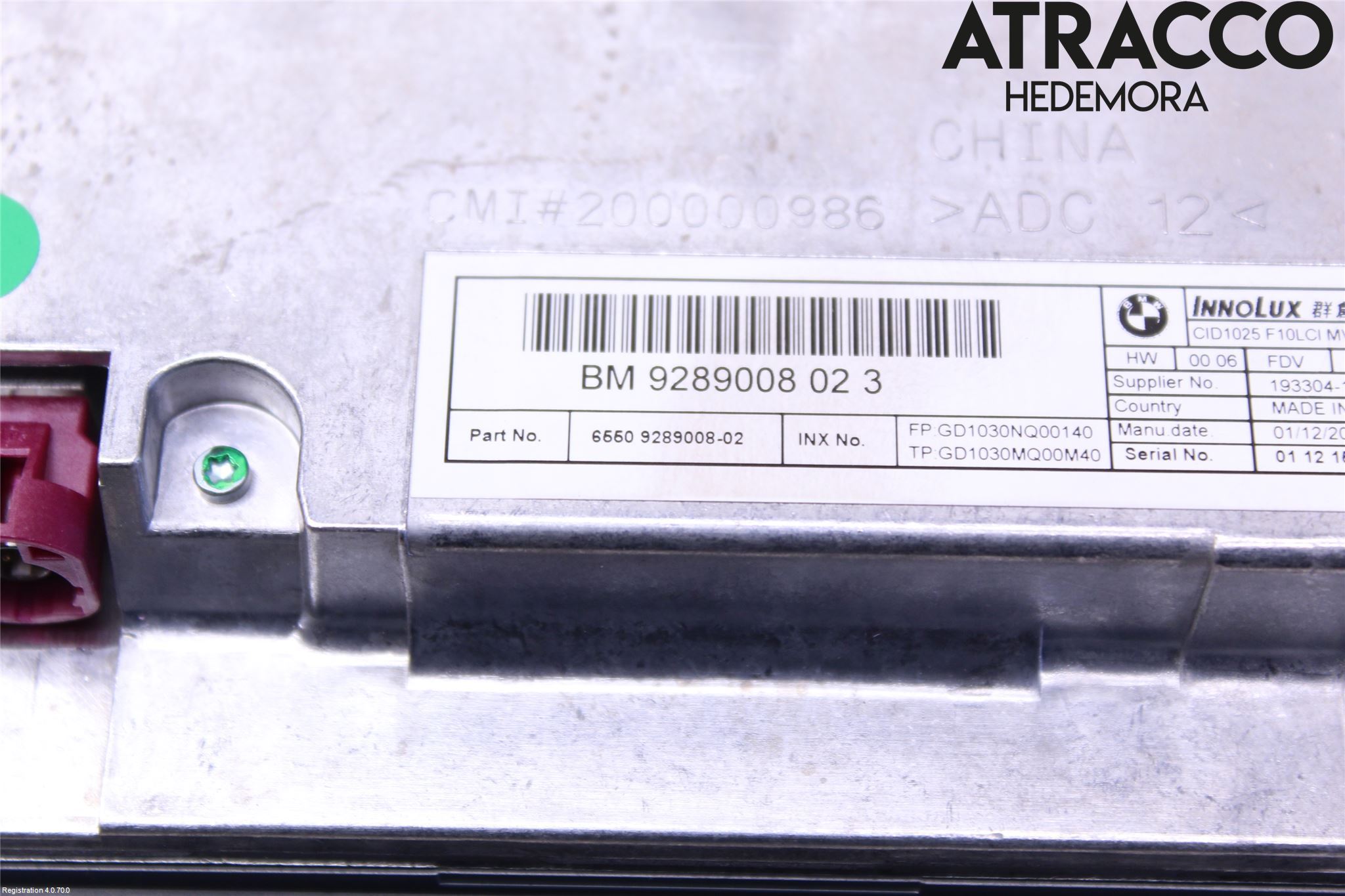 BMW 5 F10/F11/F18 09-17 Bildskärm