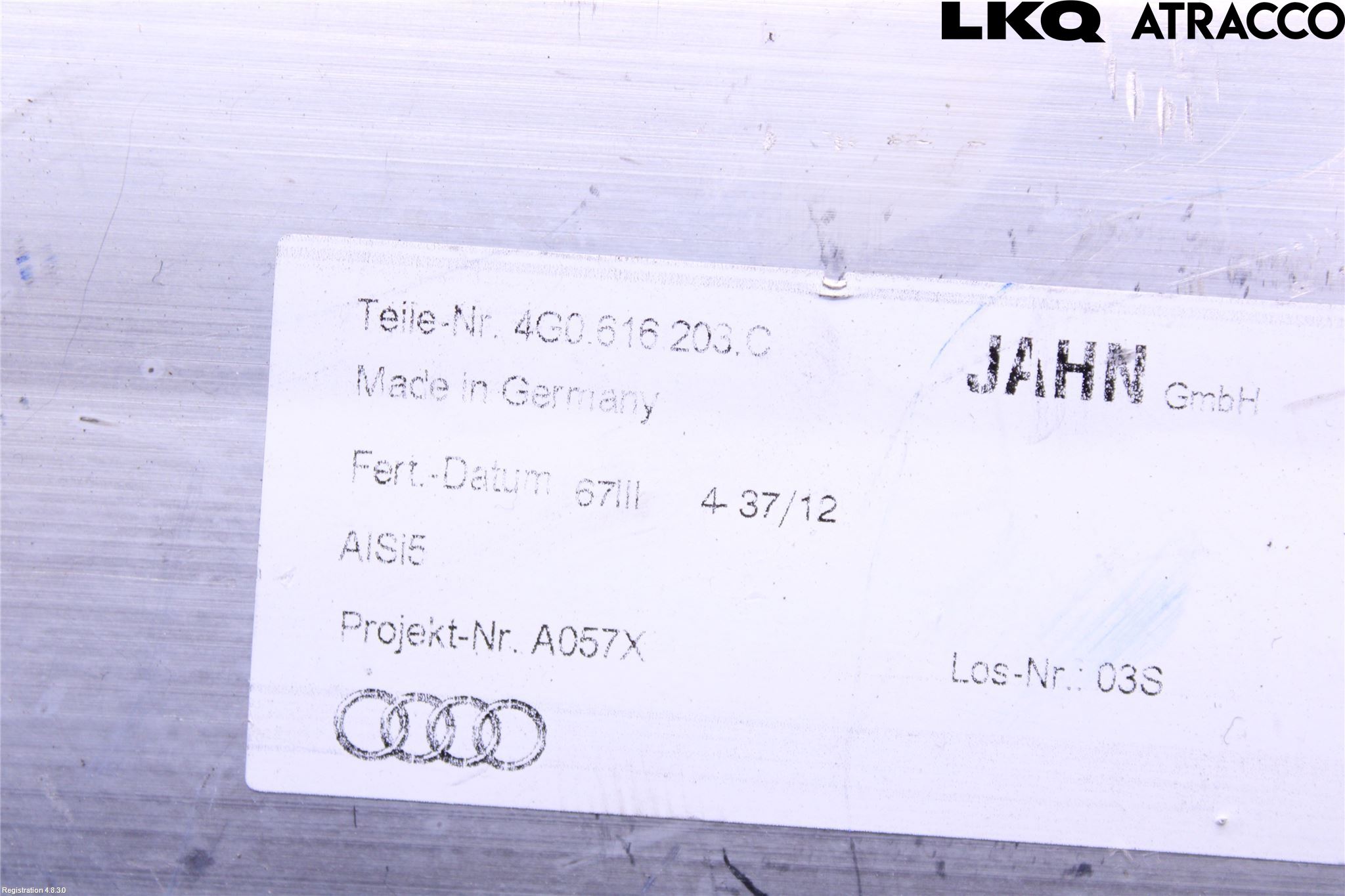 Audi A6 ALLROAD 12-18 Nivå/Luftförändring Trycktank