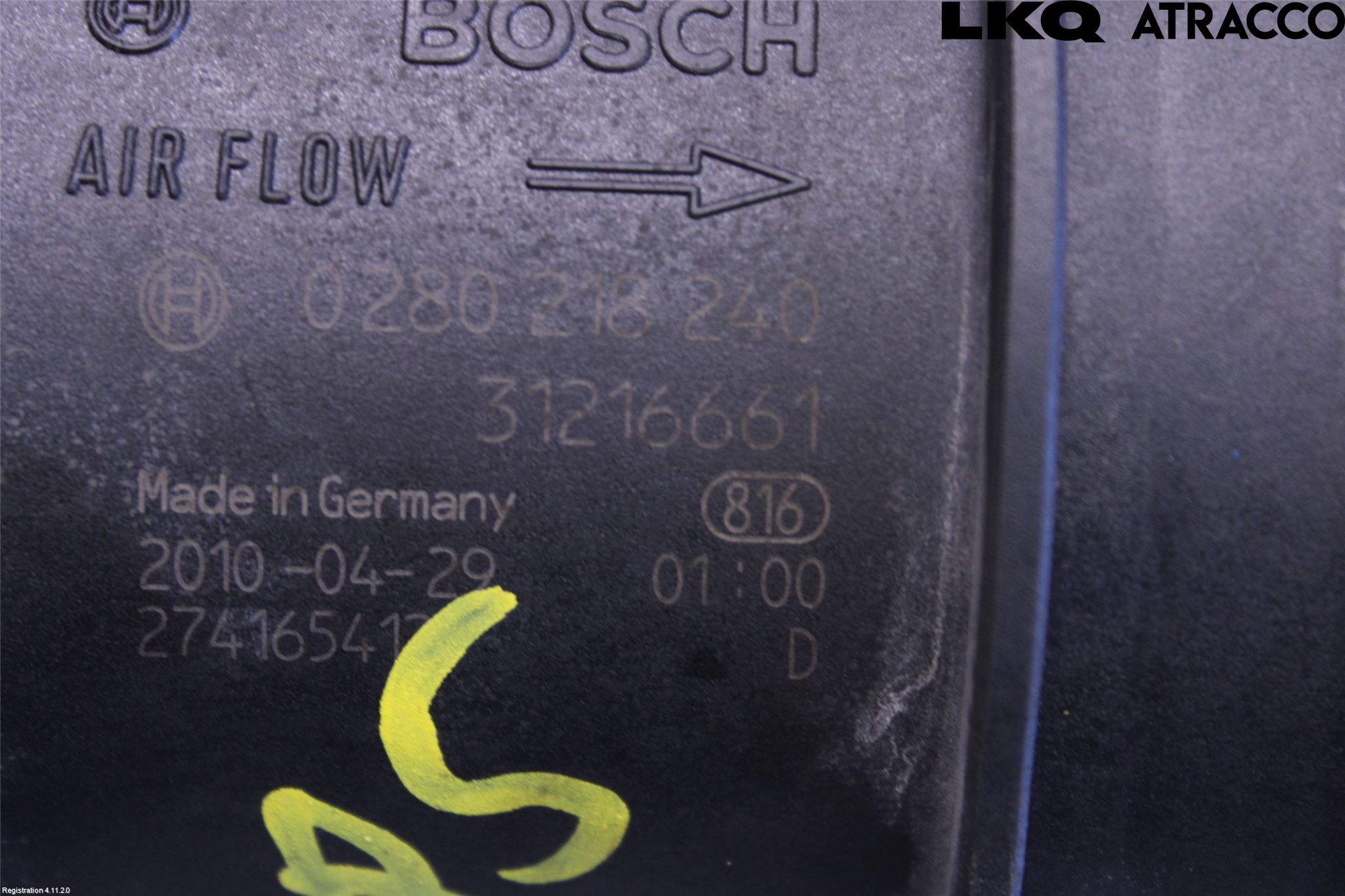 Volvo V70 08-13 Injluftmassamätare