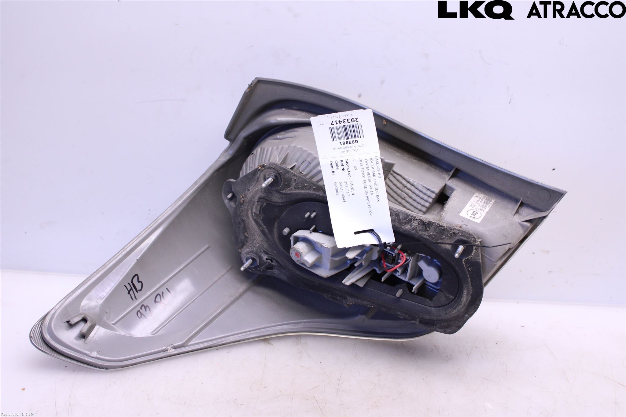 Toyota VERSO 09-18 Bakljus Höger