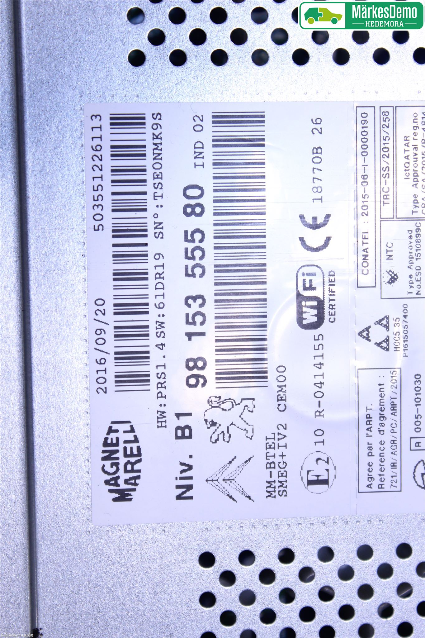 Peugeot PARTNER 16-18 Cd Radio - Multimediapanel