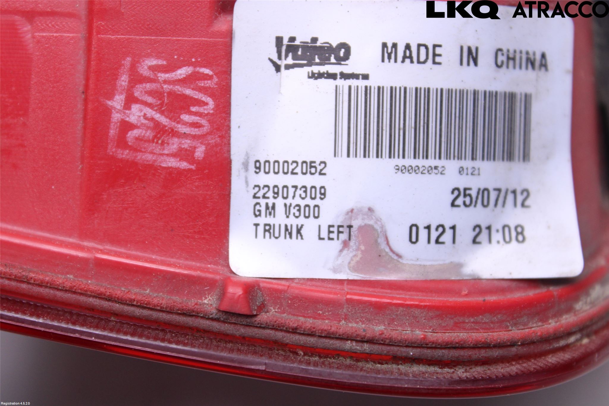 Chevrolet MALIBU Bakljus Lucka Vä