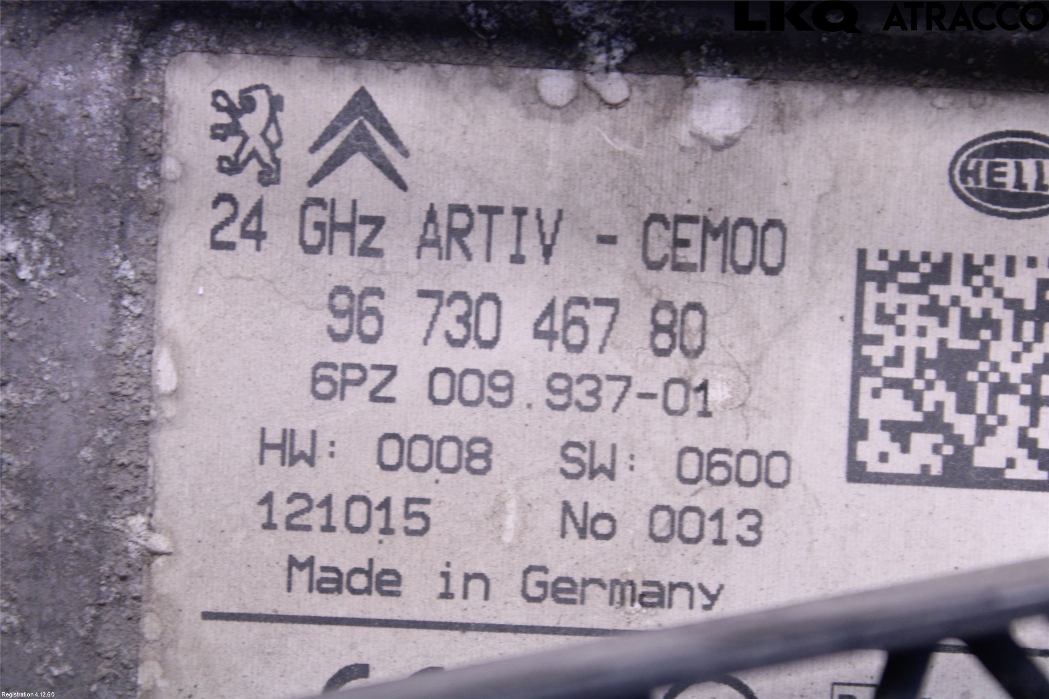 Peugeot 3008 09-16 Sensor Adaptiv Farthållare