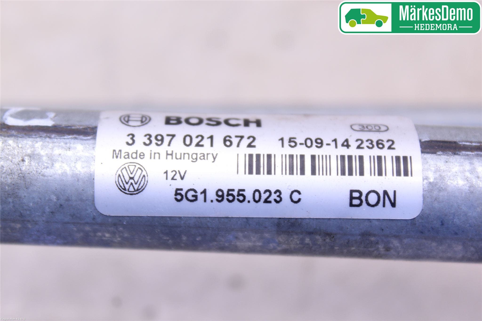 Volkswagen VW GOLF / E-GOLF VII 13-20 Torkarmekanism Vindruta