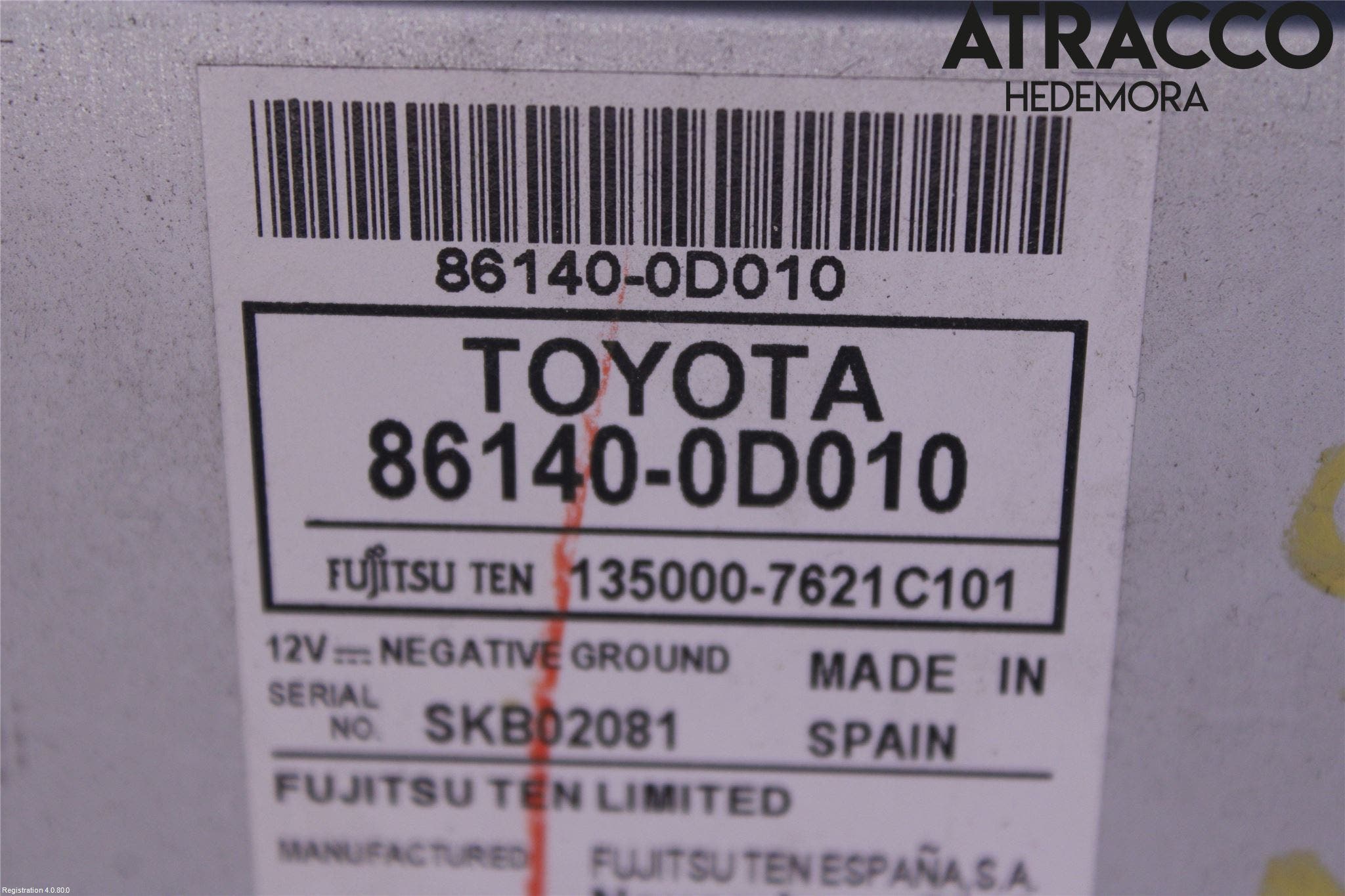 Toyota YARIS XP130 12-14 Cd Radio - Multimediapanel