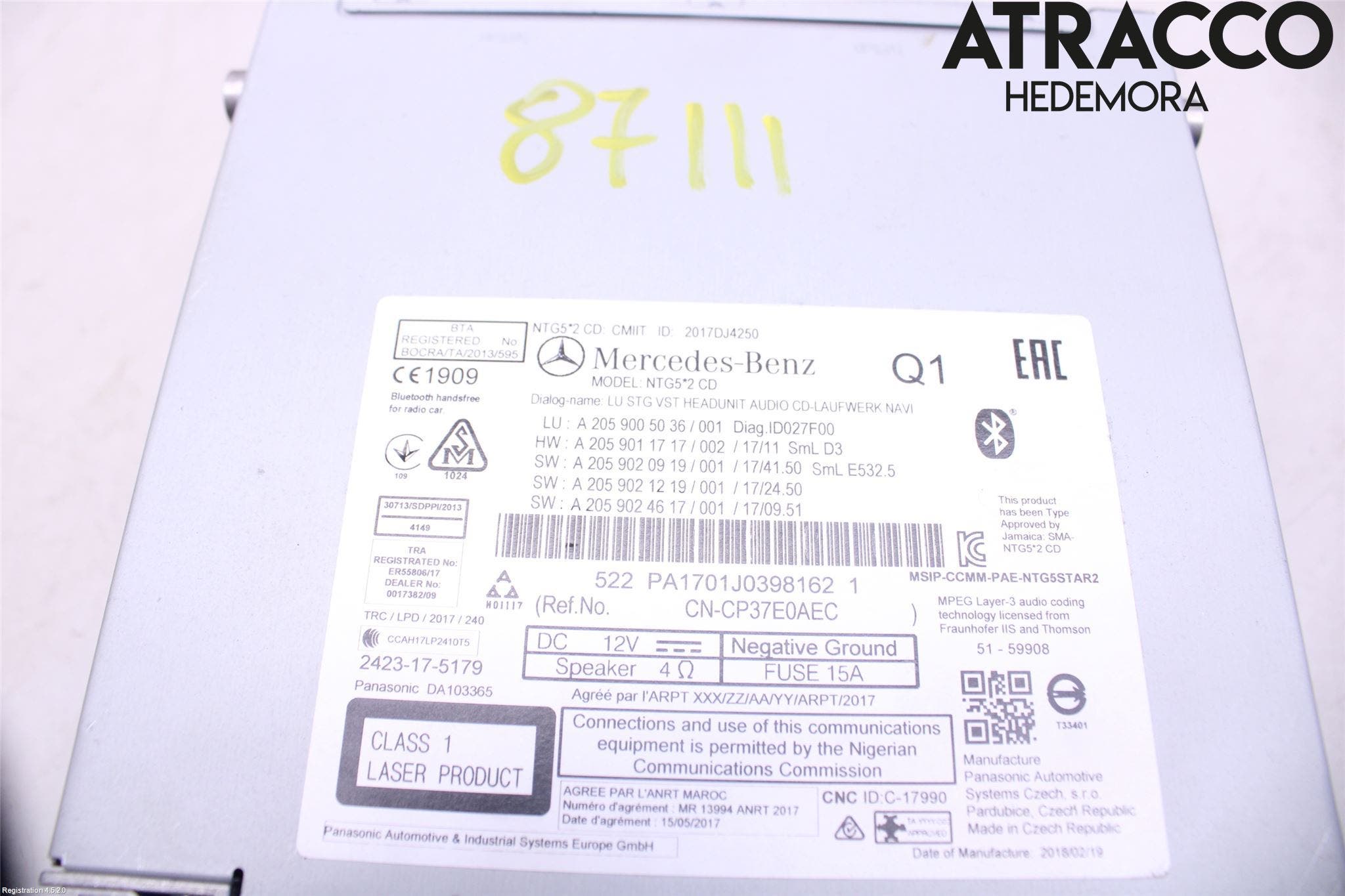 MB GLC-KLASS (X253/C253) 15-22 Cd Radio - Multimediapanel