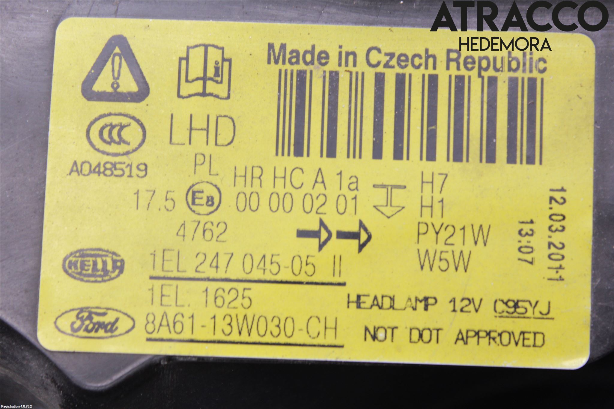 Ford FIESTA 09-12 Strålkastare Vänster