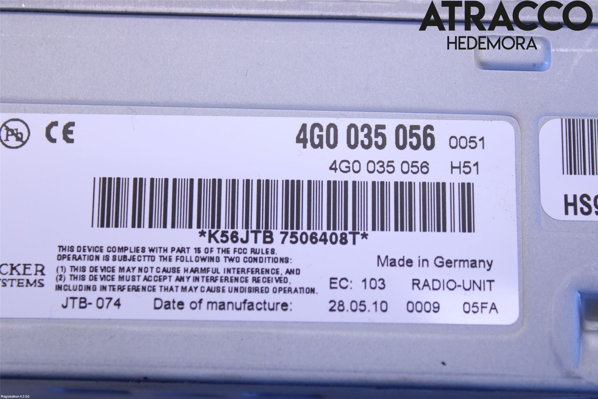Audi A6/S6     05-11 Radio-Stereo Förstärkare