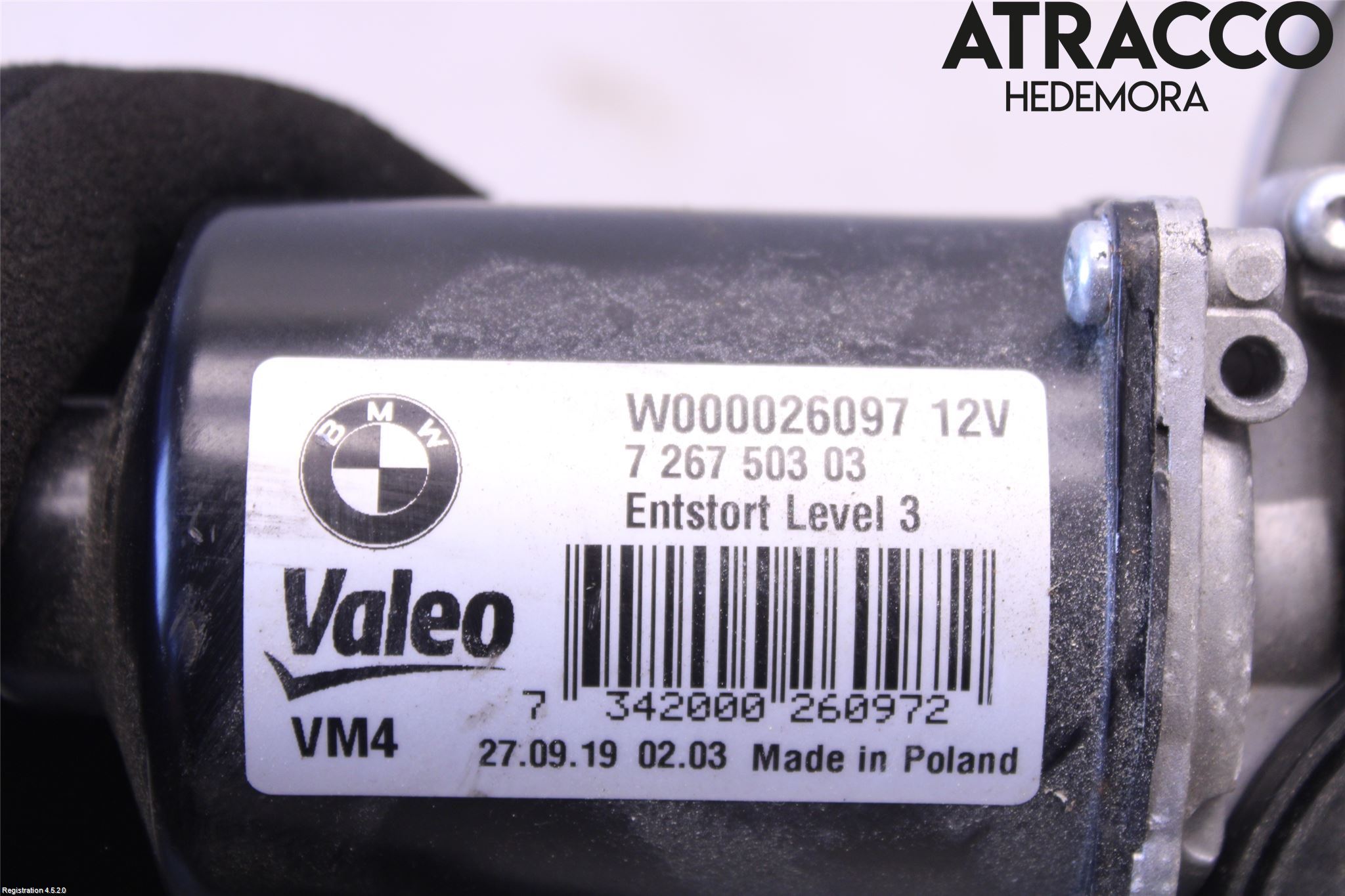BMW 2 F22/F23/F87 Coupé/Cab 13-21 Torkarmotor Vindruta