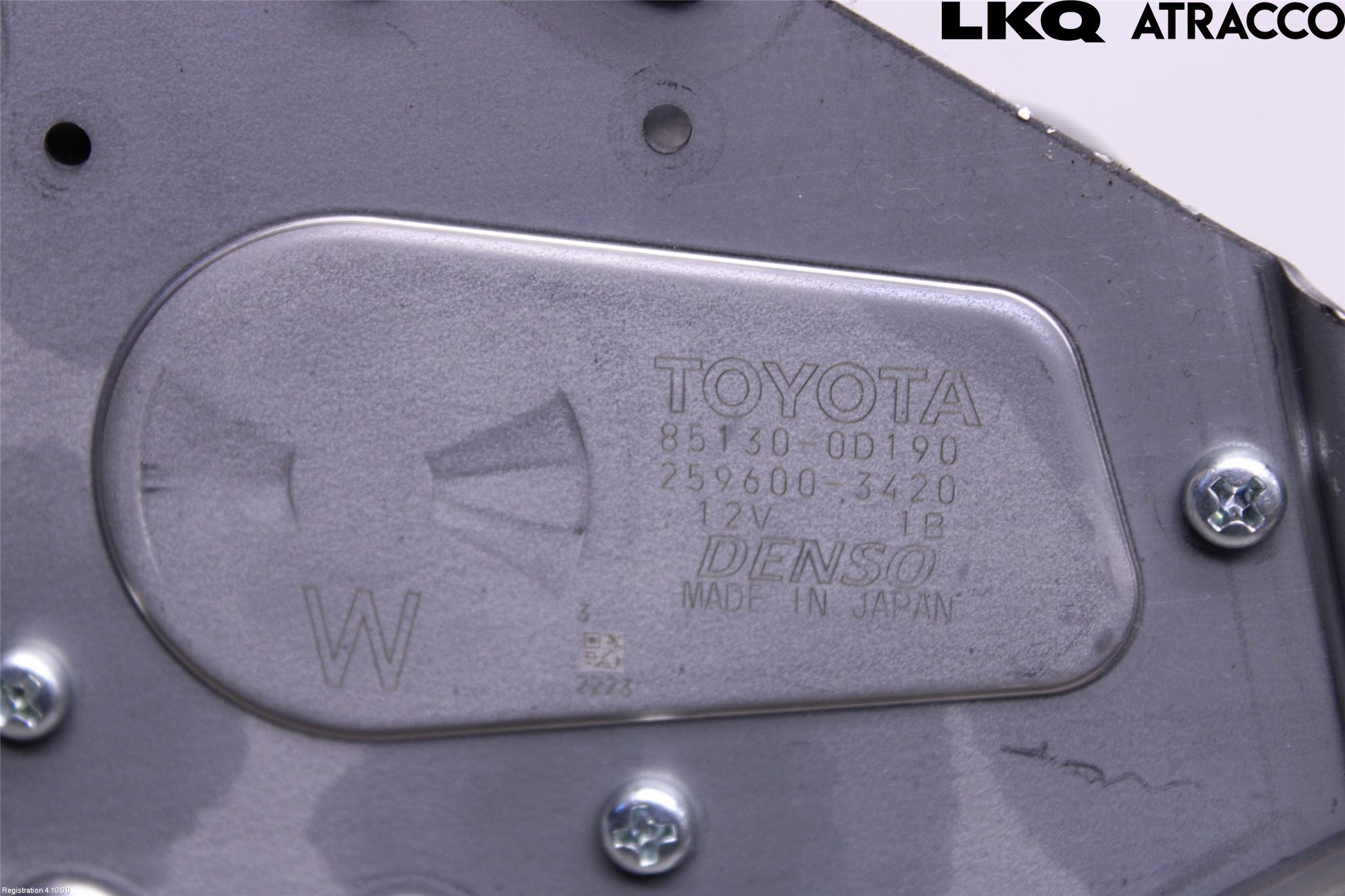 Toyota YARIS XP130 15-20 Torkarmotor Baklucka