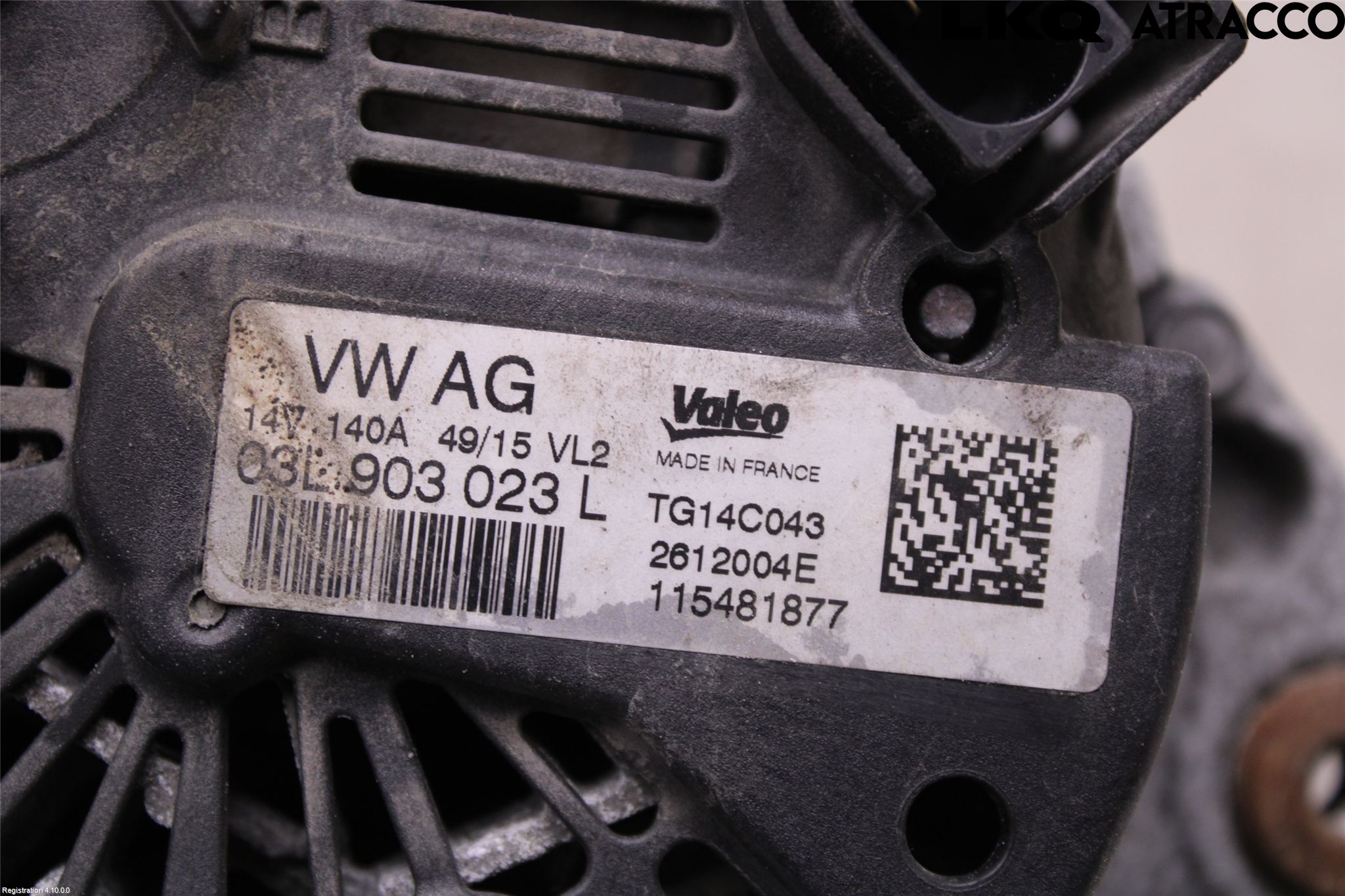 Volkswagen VW TIGUAN 07-16 Generator
