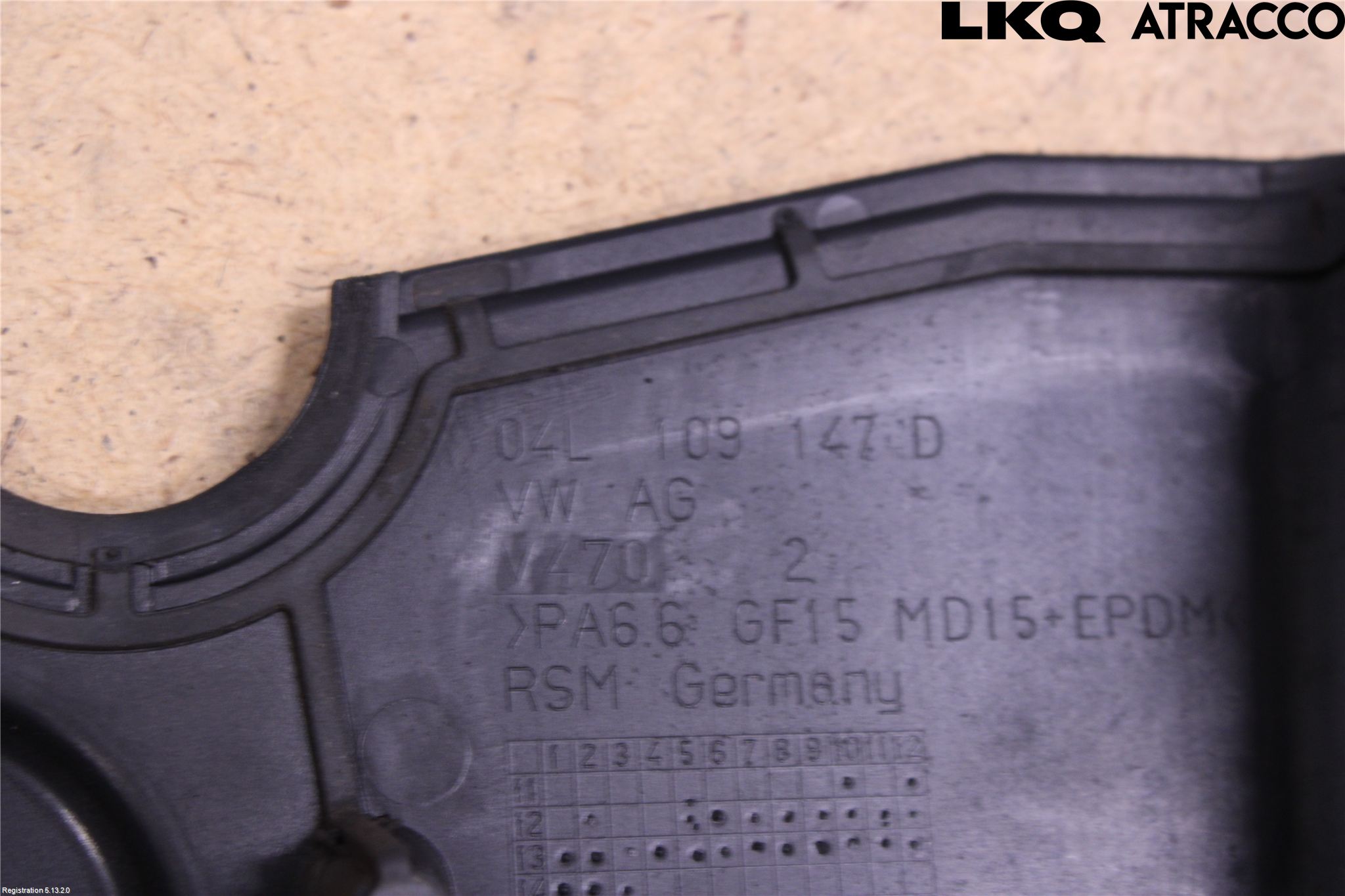 Volkswagen VW GOLF / E-GOLF VII 13-20 Kamrem-Transmissionskåpa