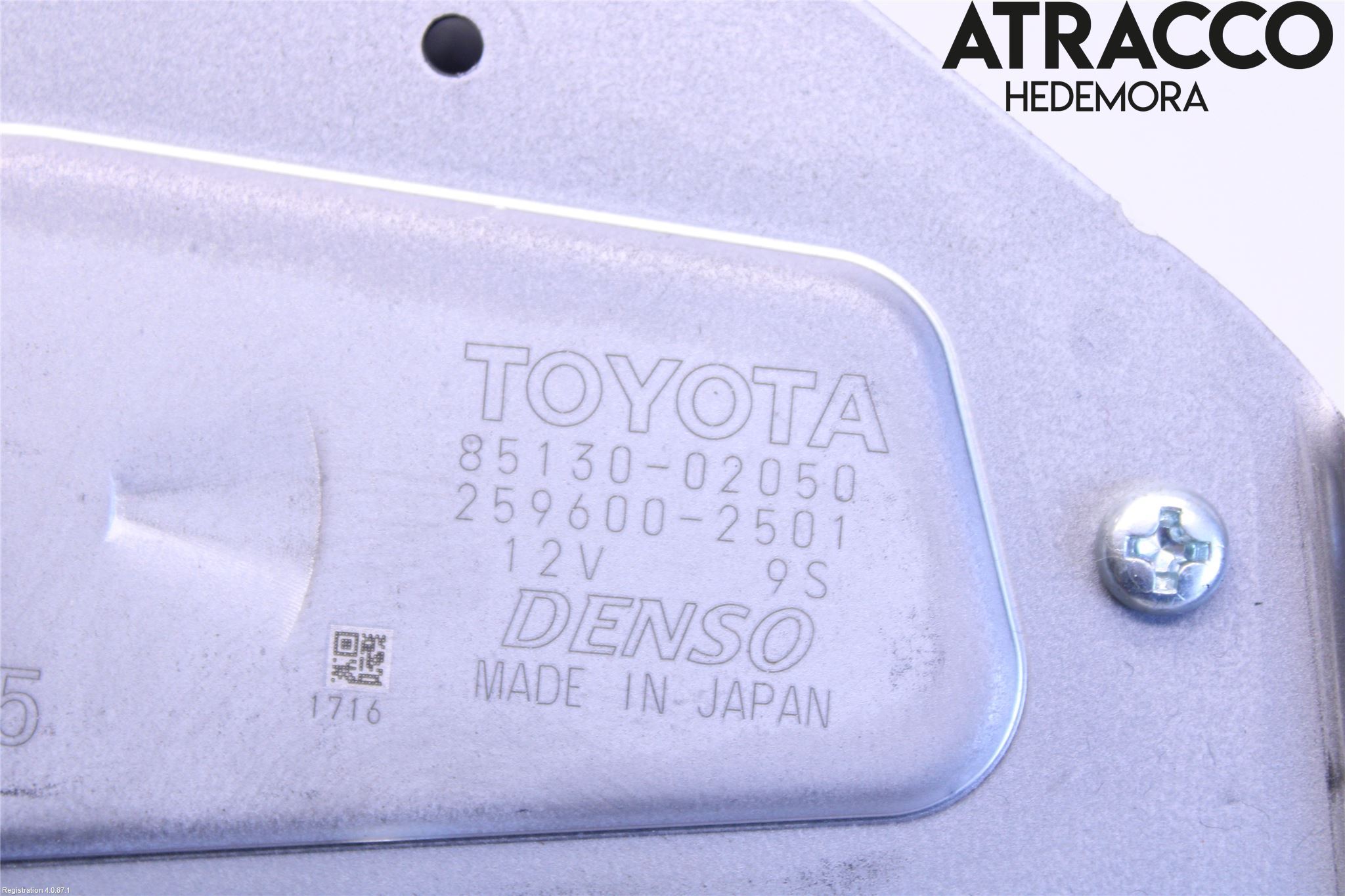 Toyota AURIS 13-19 Torkarmotor Baklucka
