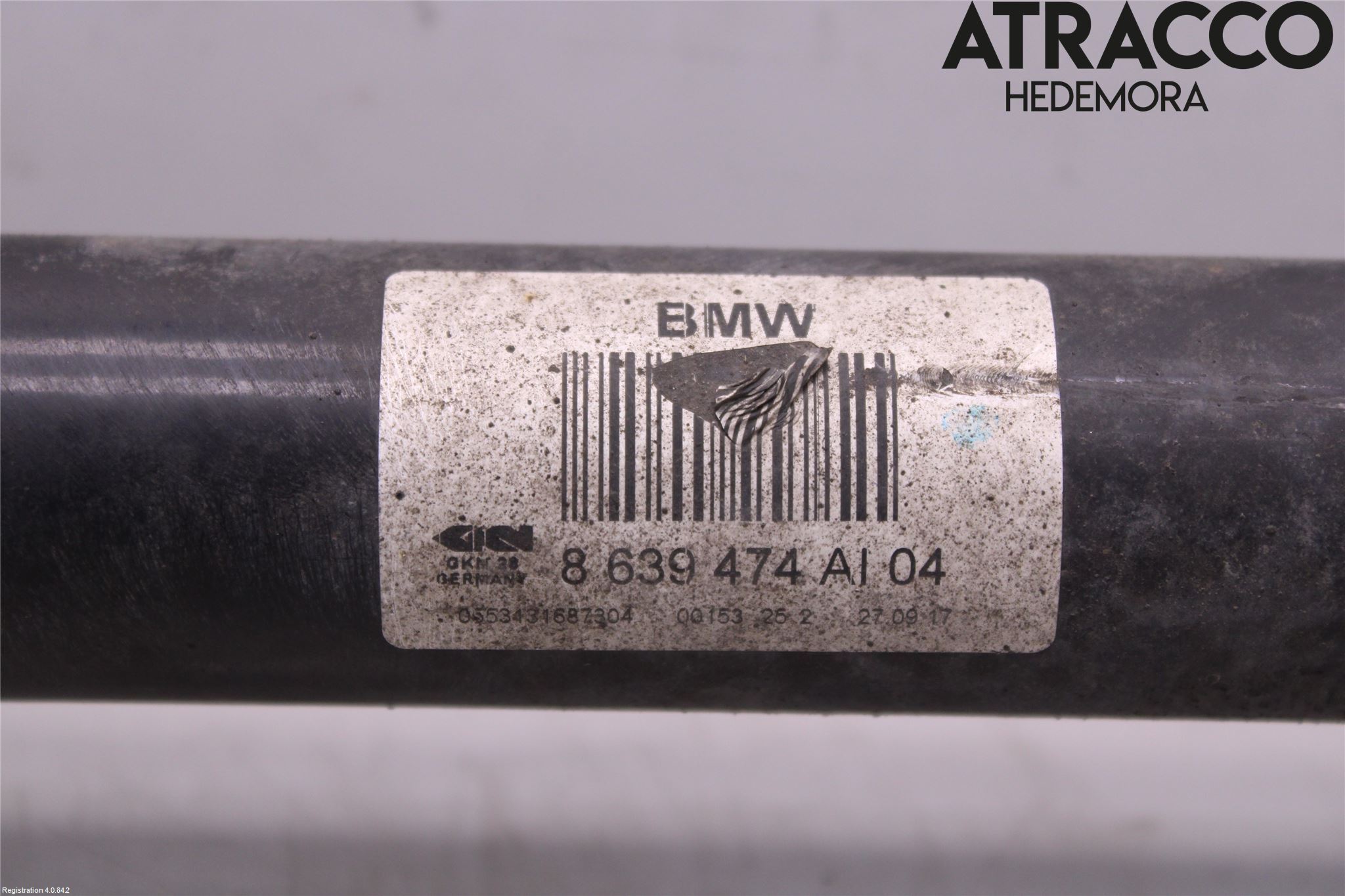 BMW 6 GT G32 18- Drivaxel Bak Höger