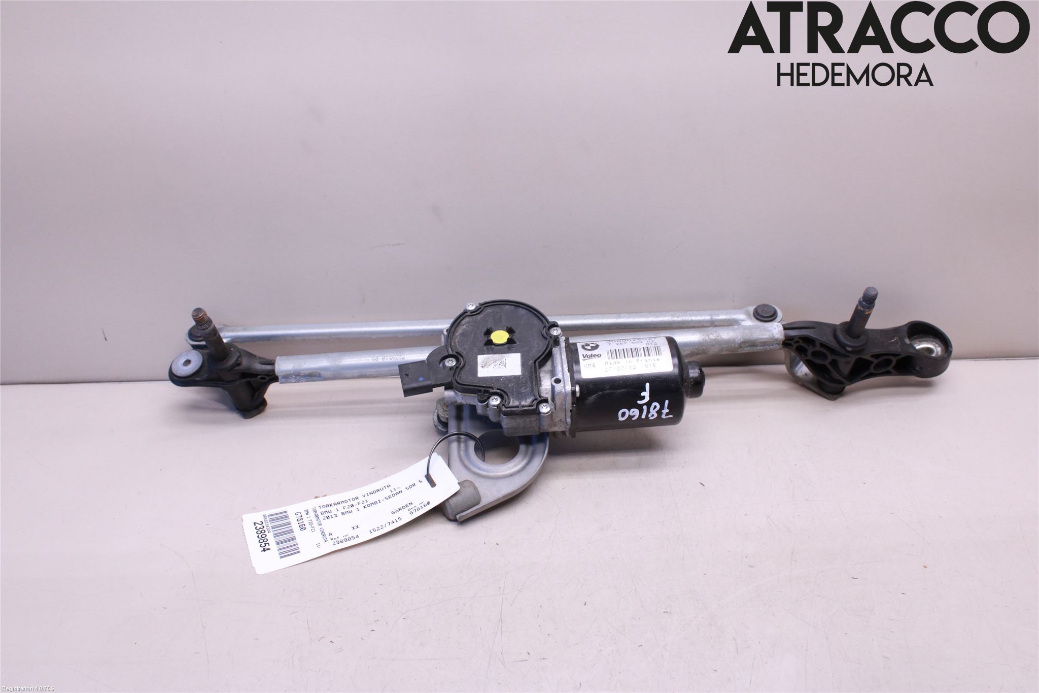 BMW 1 F20/F21 11-19 Torkarmotor Vindruta