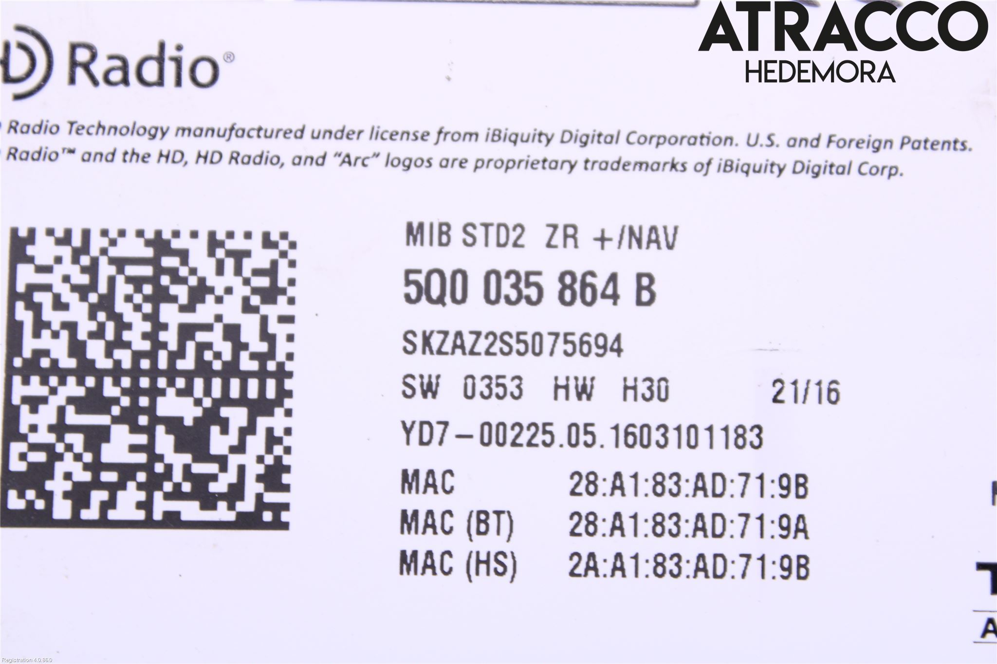 Skoda OCTAVIA (5E) 13-20 Cd Radio - Multimediapanel
