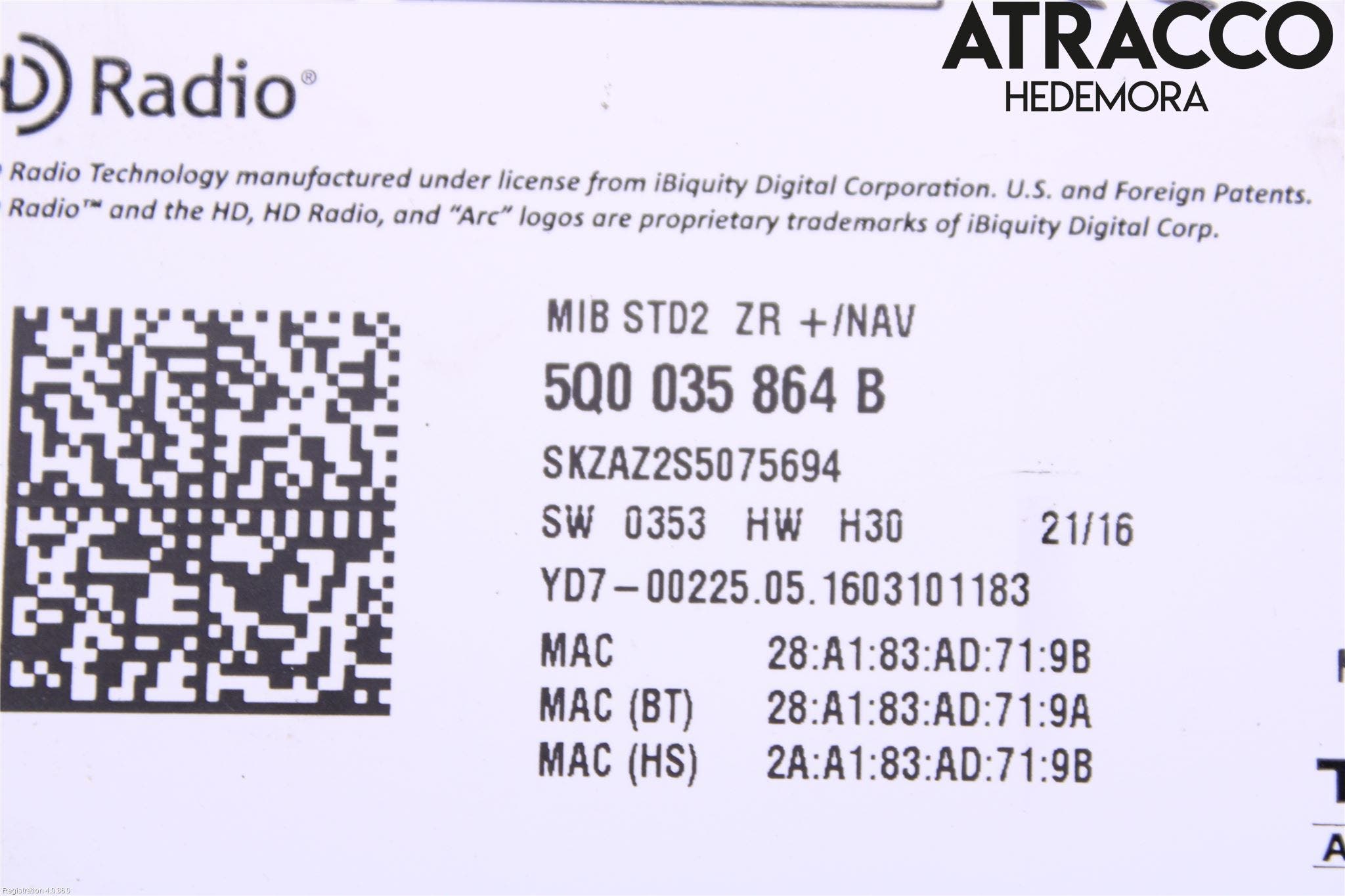 Skoda OCTAVIA (5E) 13-20 Cd Radio - Multimediapanel