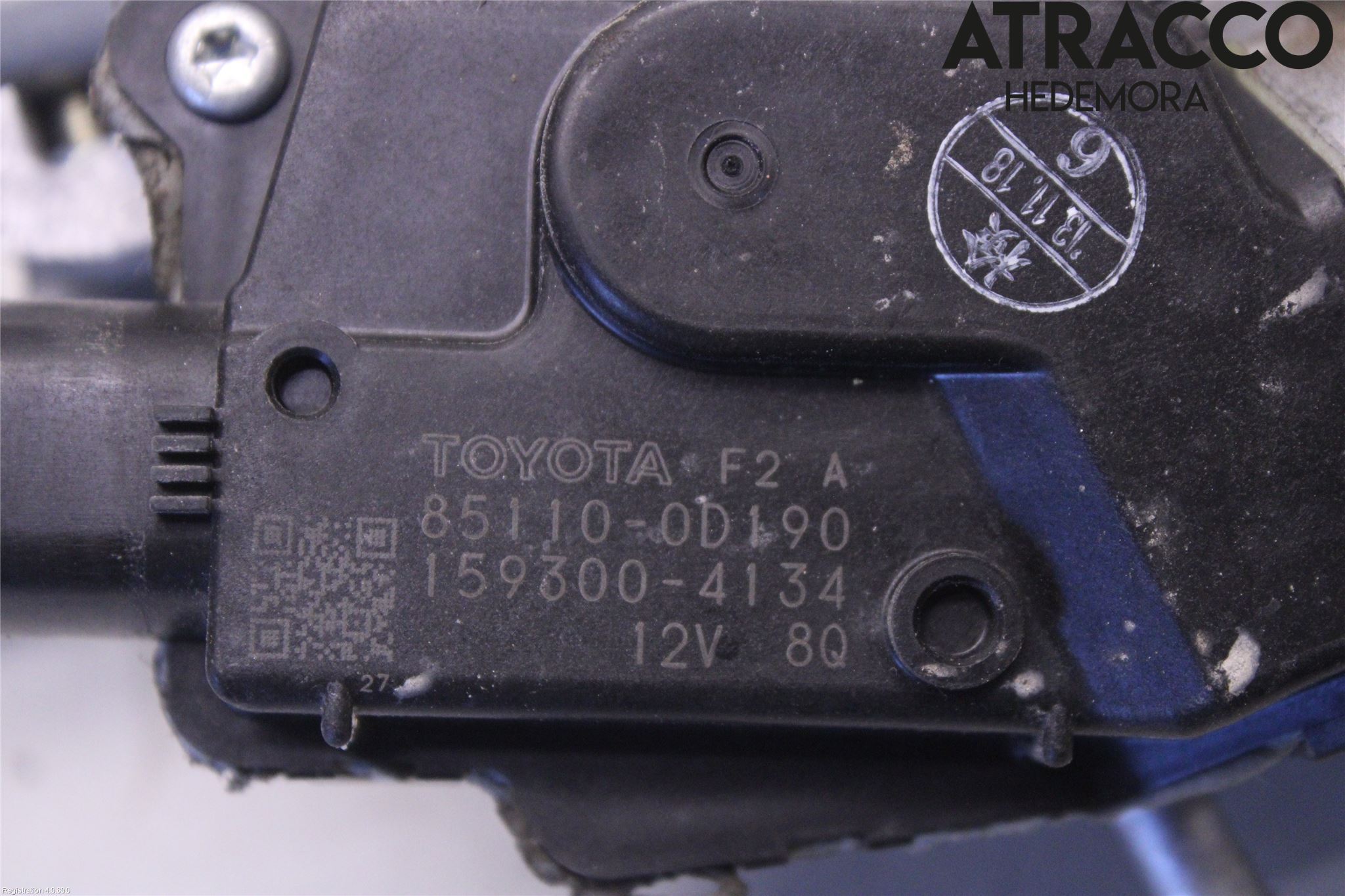Toyota YARIS XP130 12-14 Torkarmotor Vindruta