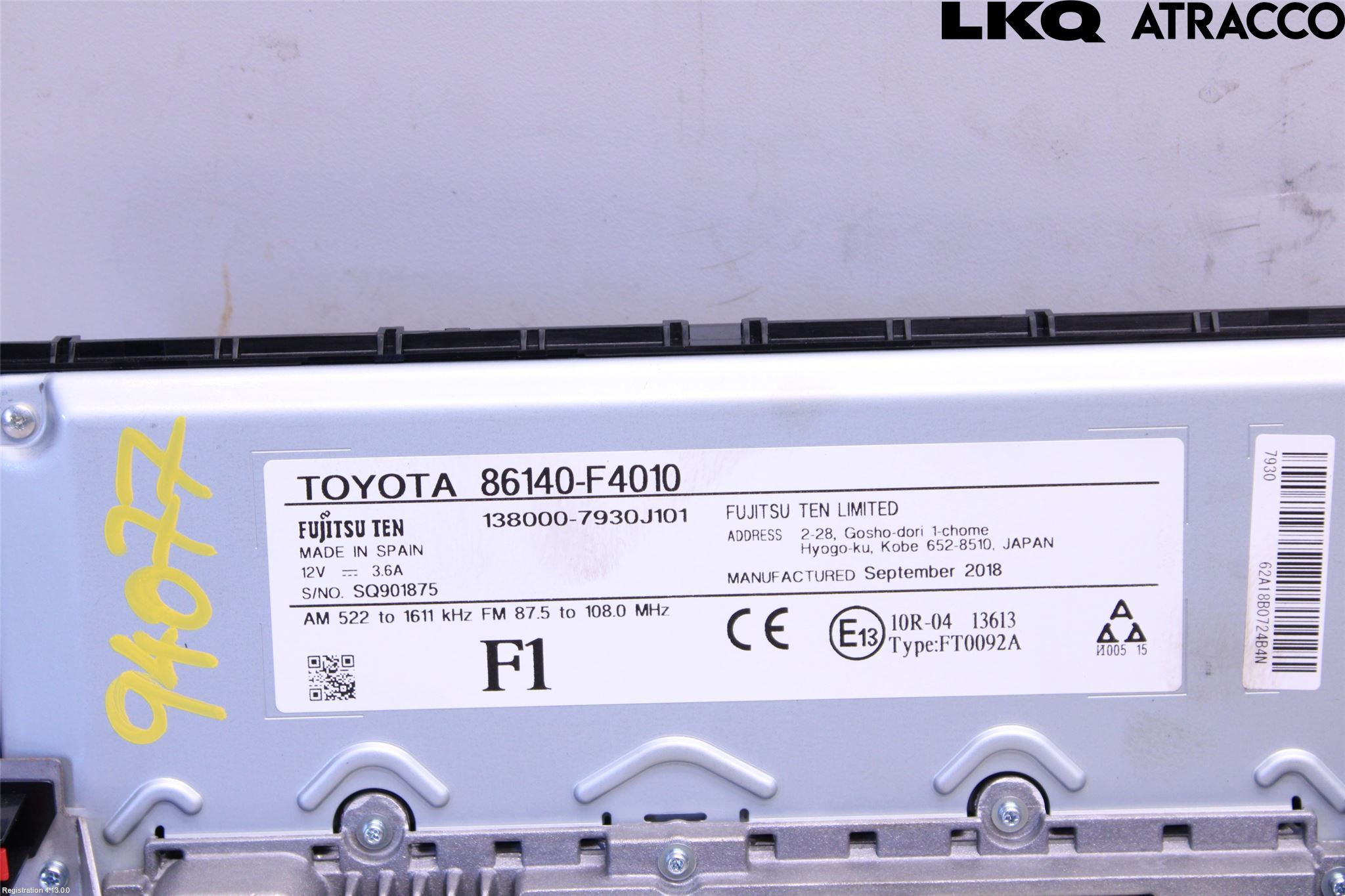 Toyota C-HR 16-23 Cd Radio - Multimediapanel