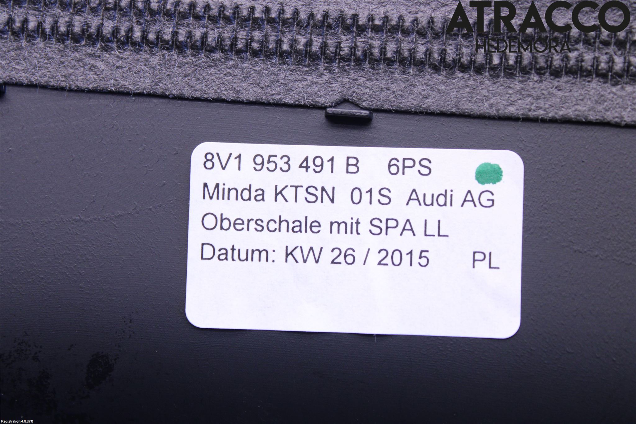 Audi A3/S3 8V 13-20 Rattkåpa-Kåpor