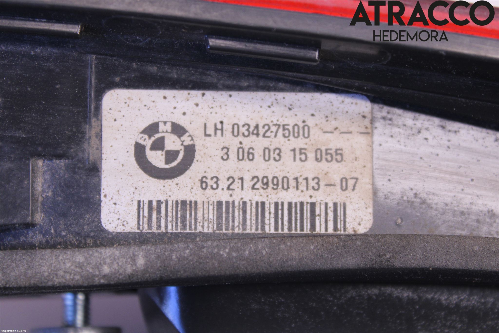 BMW X1 E84 10-15 Bakljus Lucka Vä