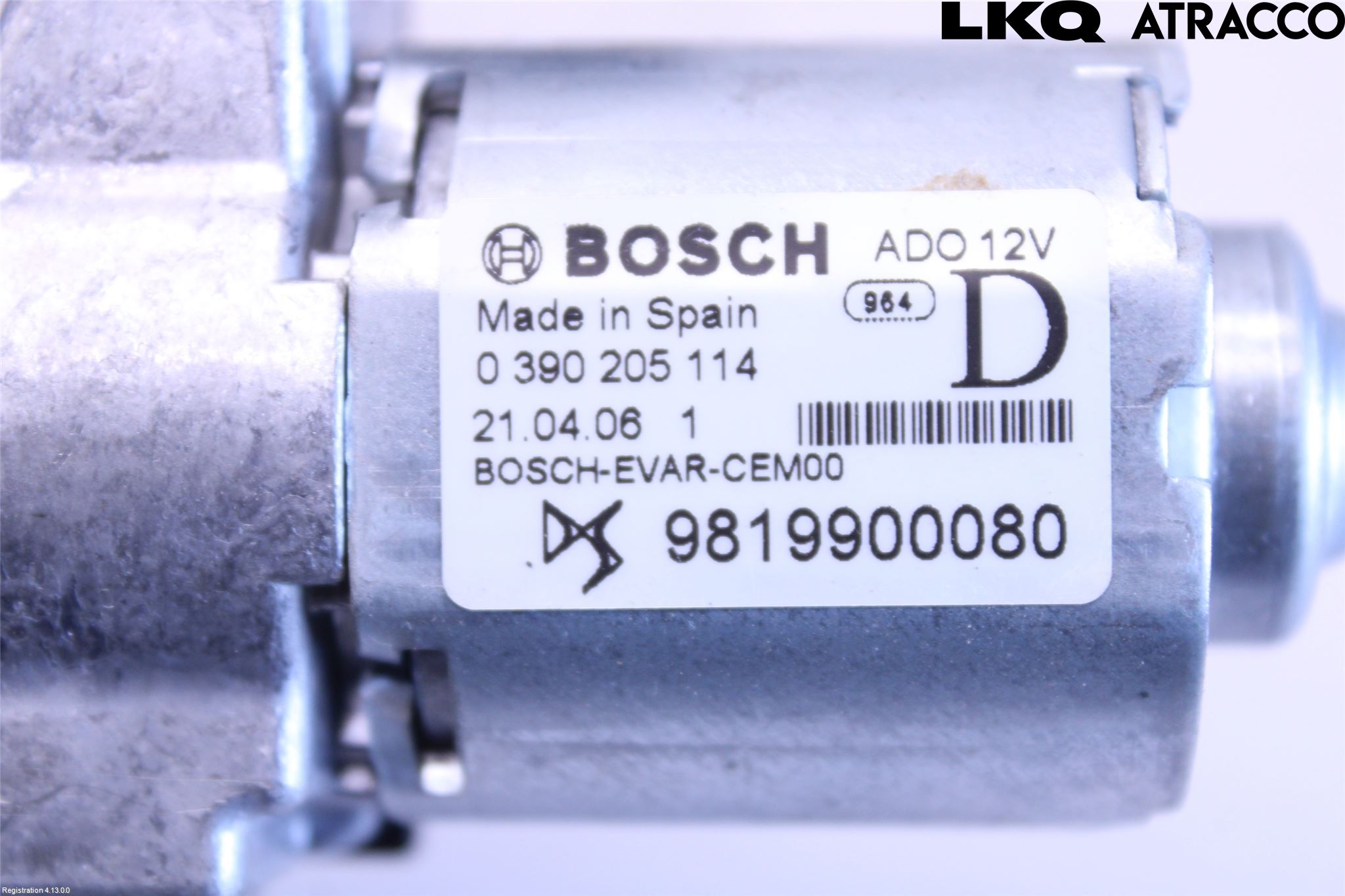 Citroen DS 7 CROSSBACK 19-23 Torkarmotor Baklucka