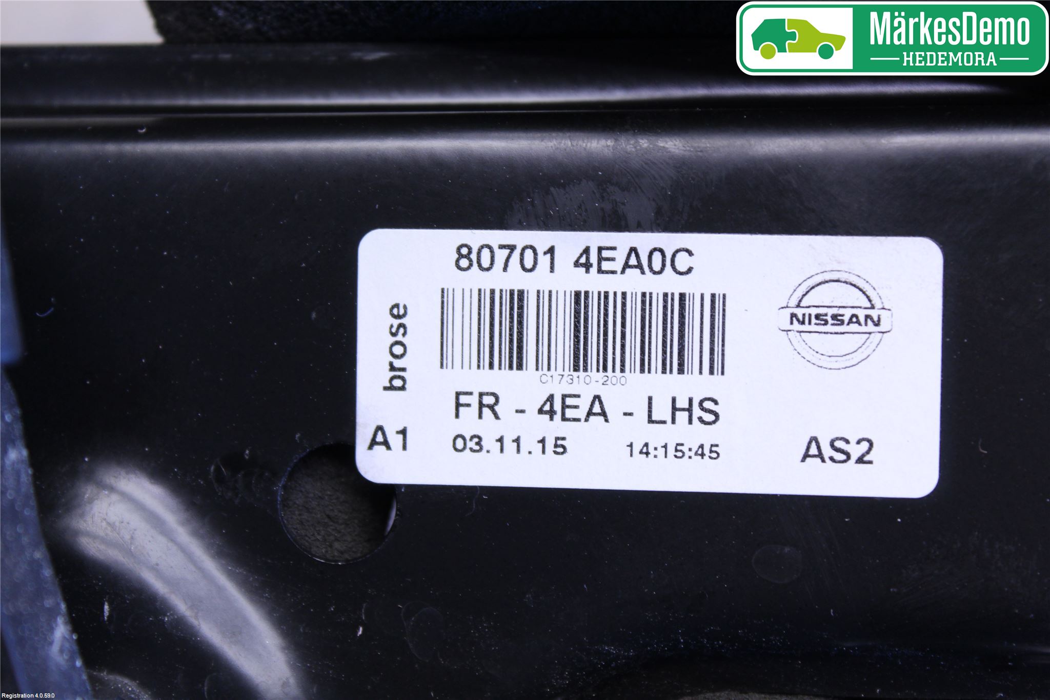 Nissan QASHQAI 14-17 Fönsterhiss El Kompl