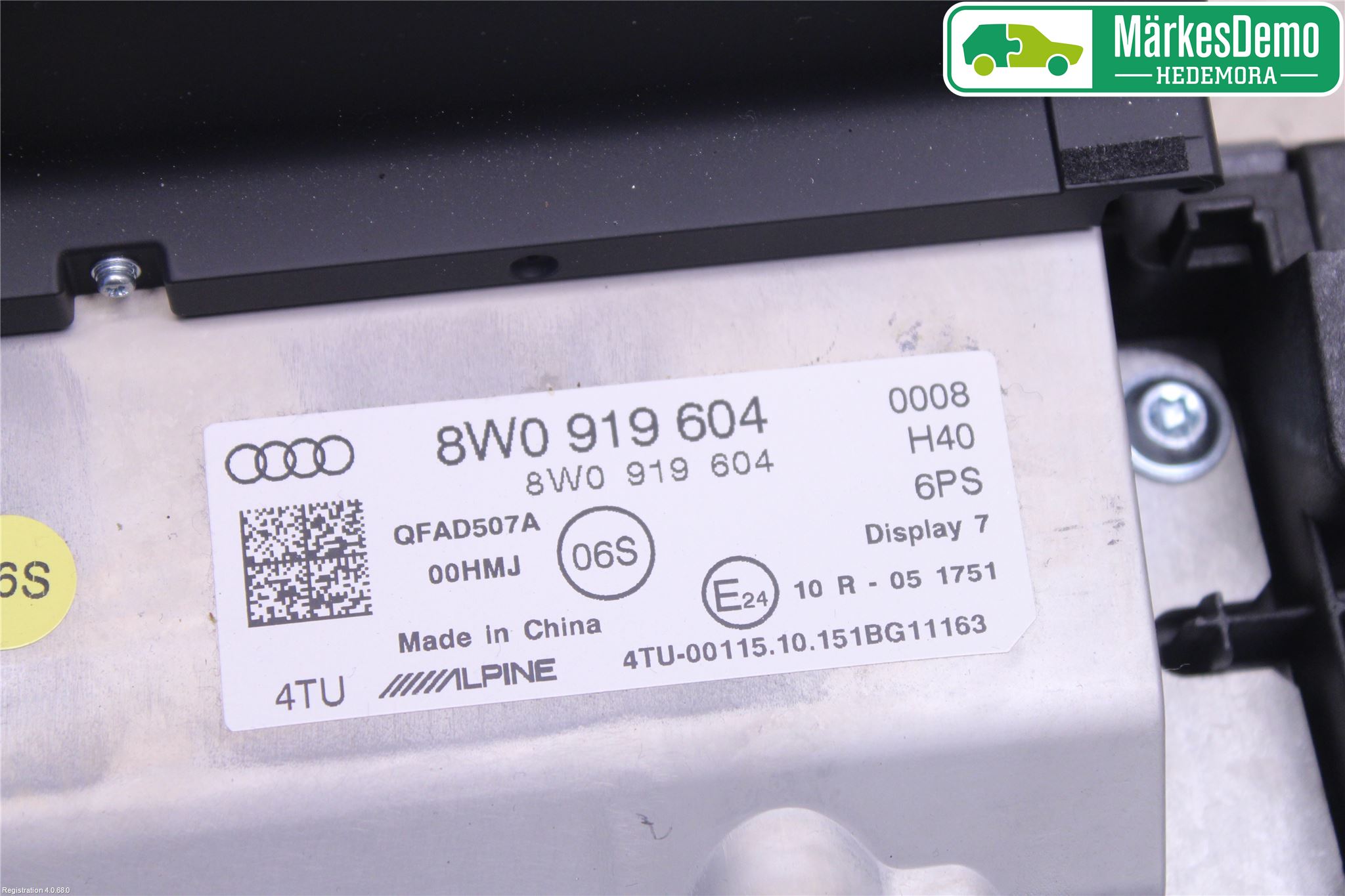 Audi A4/S4 B9 16-19 Multifunktionsdisplay