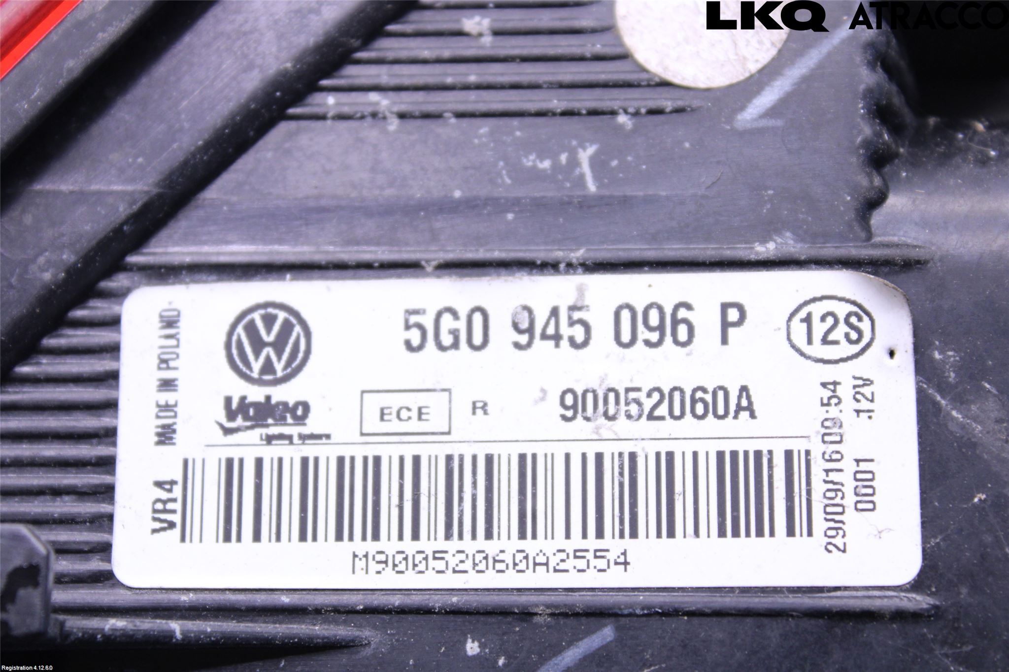 Volkswagen VW GOLF / E-GOLF VII 13-20 Bakljus Höger