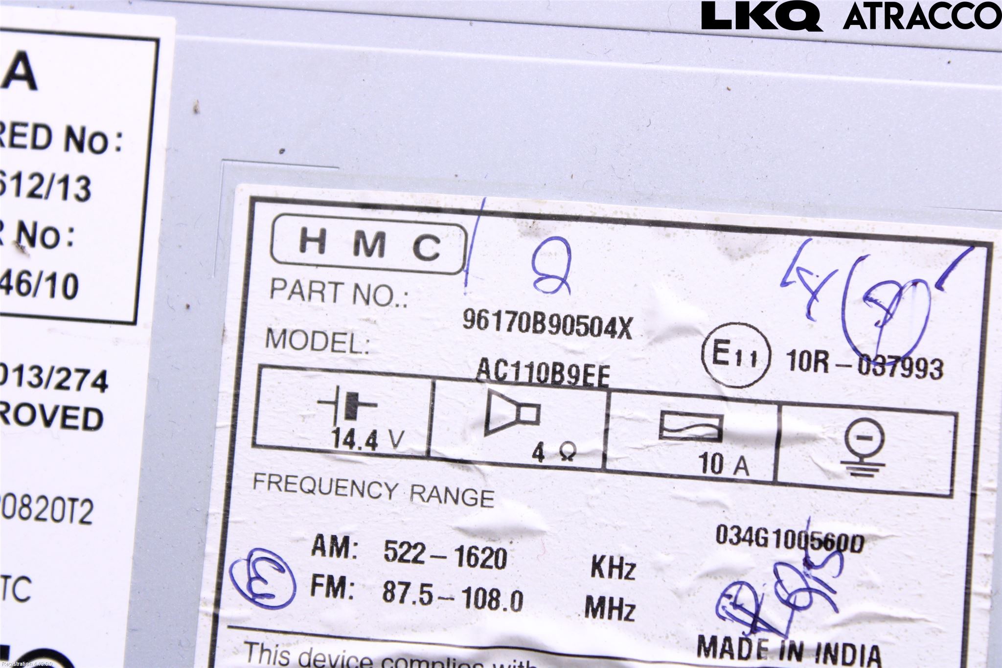 Hyundai i10 BA 14-16 Cd Radio - Multimediapanel