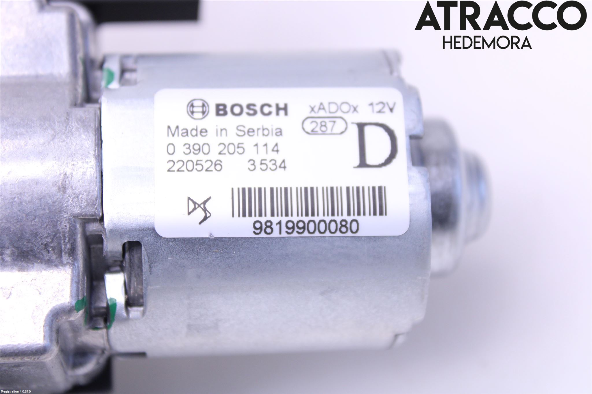 Peugeot 2008/E-2008 20- Torkarmotor Baklucka