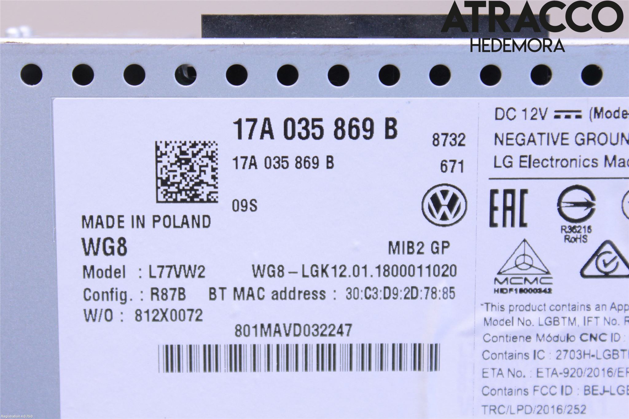 Volkswagen VW POLO VI 18->> Cd Radio - Multimediapanel