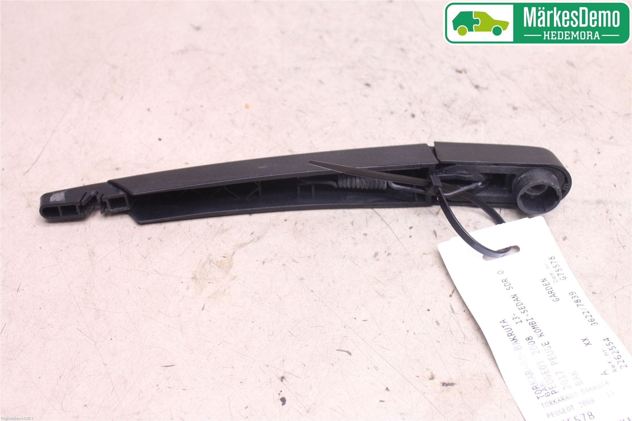 Peugeot 2008 13-20 Torkararm-Bakruta