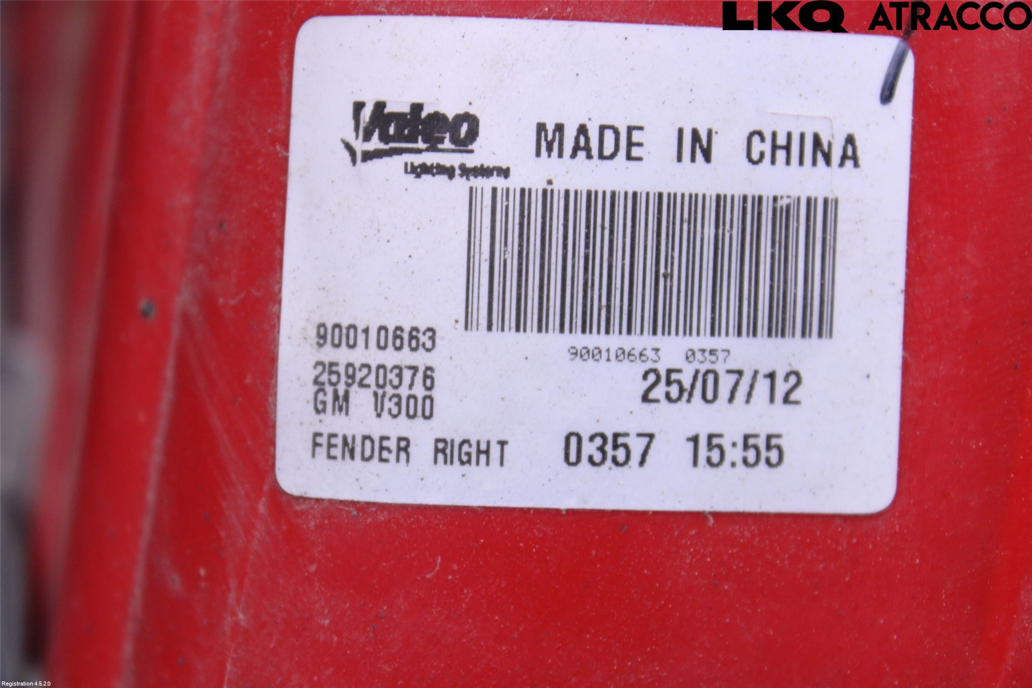 Chevrolet MALIBU Bakljus Höger