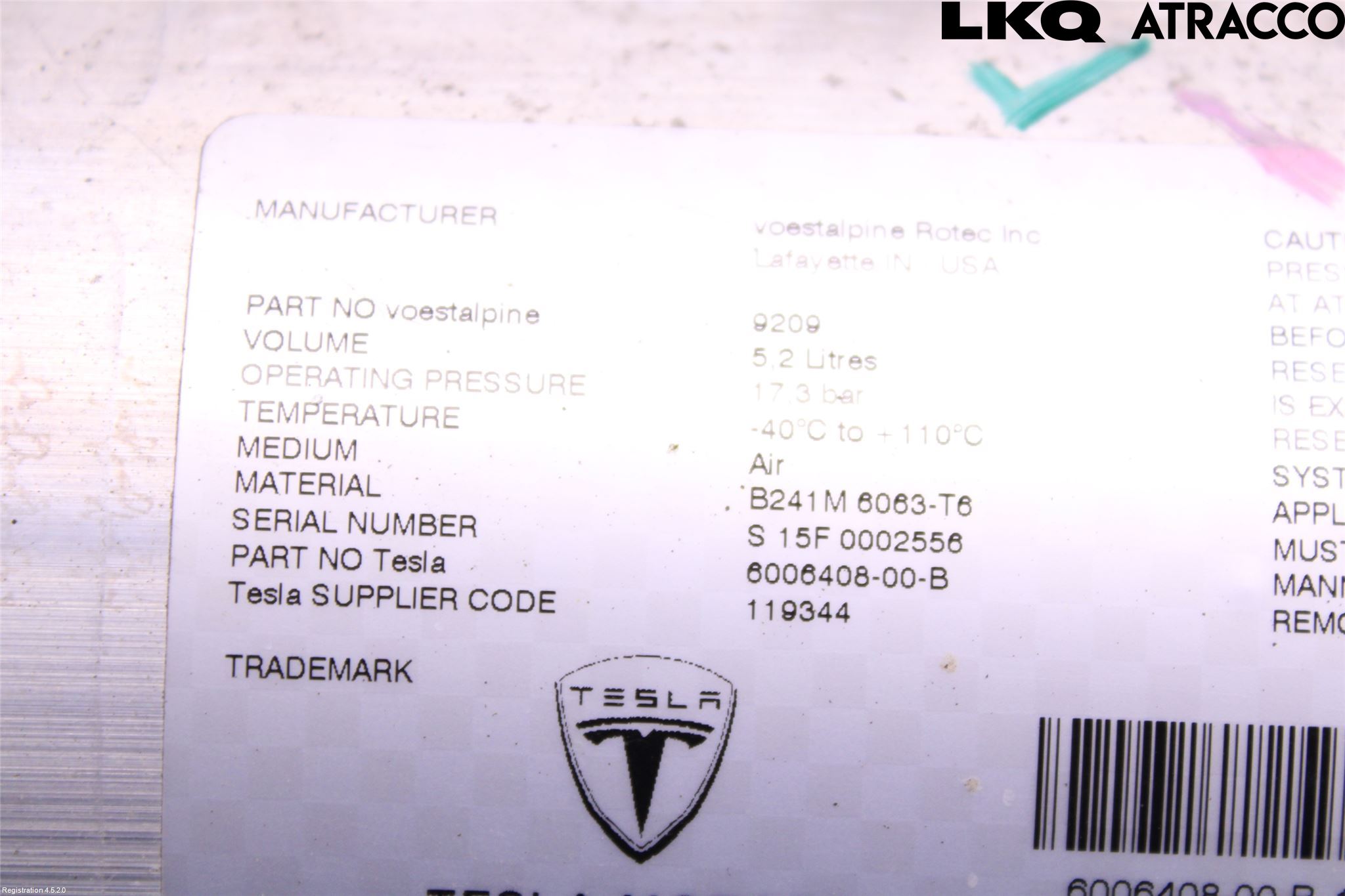 Tesla MODEL S 13- Kompressor Stöt-Fjädring