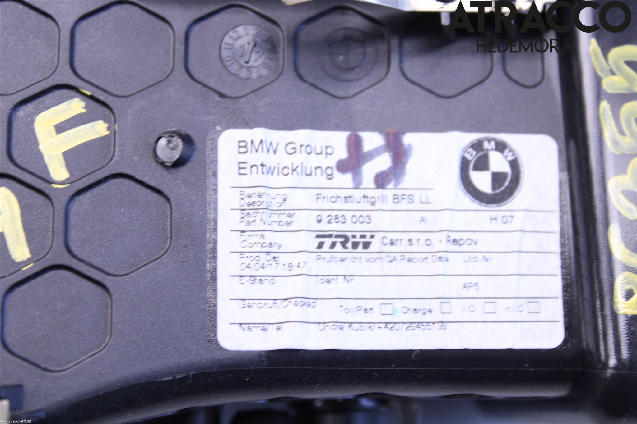 BMW i3 I01 13-22 Defrosterkanal-Munstycke