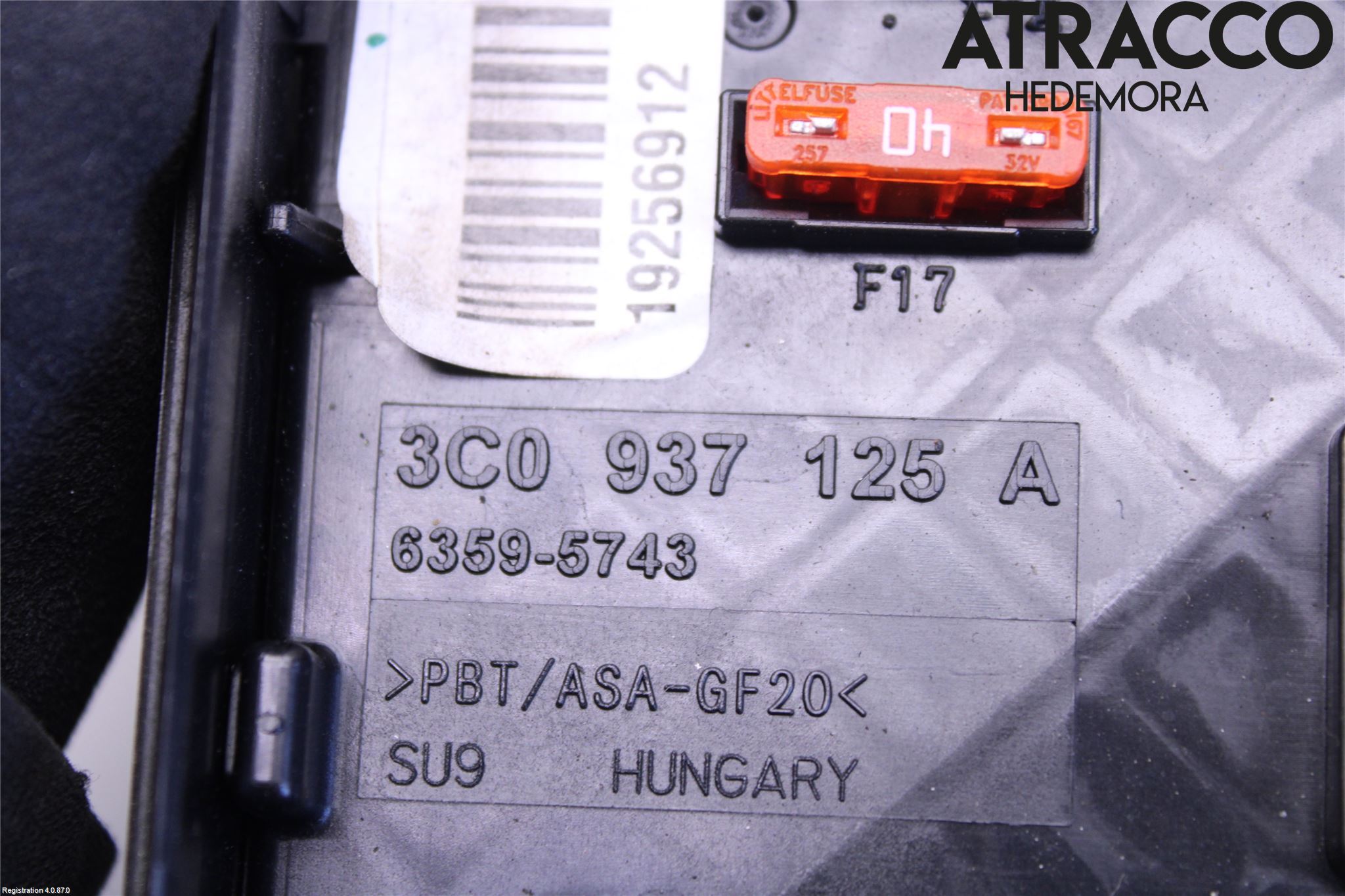 Volkswagen VW PASSAT CC 08-16 Säkringsdosa-Elcentral