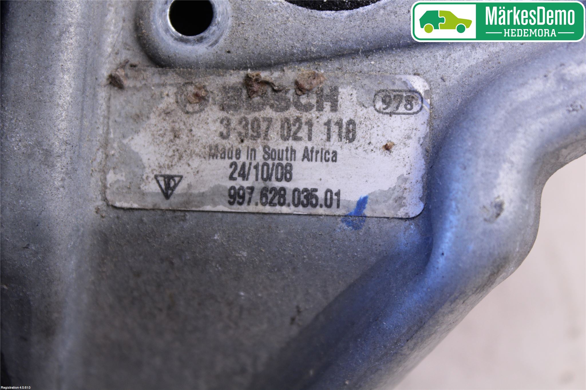 Porsche 911 64- Torkarmekanism Vindruta