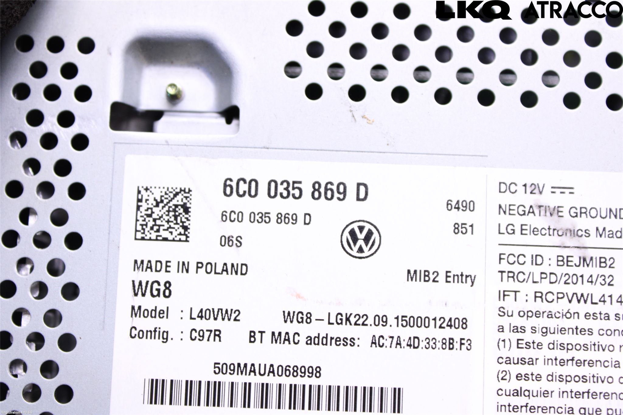 Volkswagen VW POLO 10-17 Cd Radio - Multimediapanel