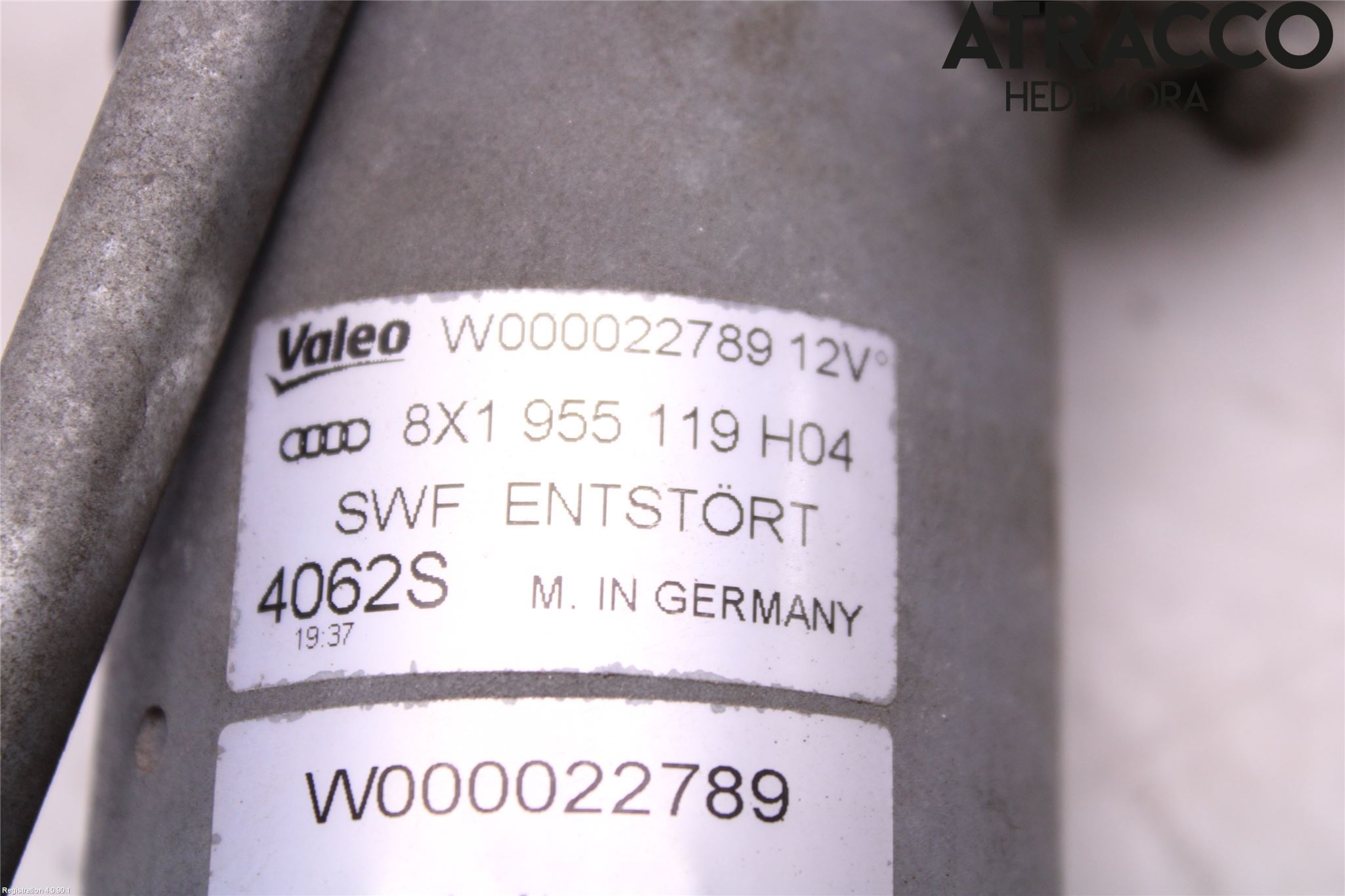 Audi A1/S1 11-18 Torkarmotor Vindruta