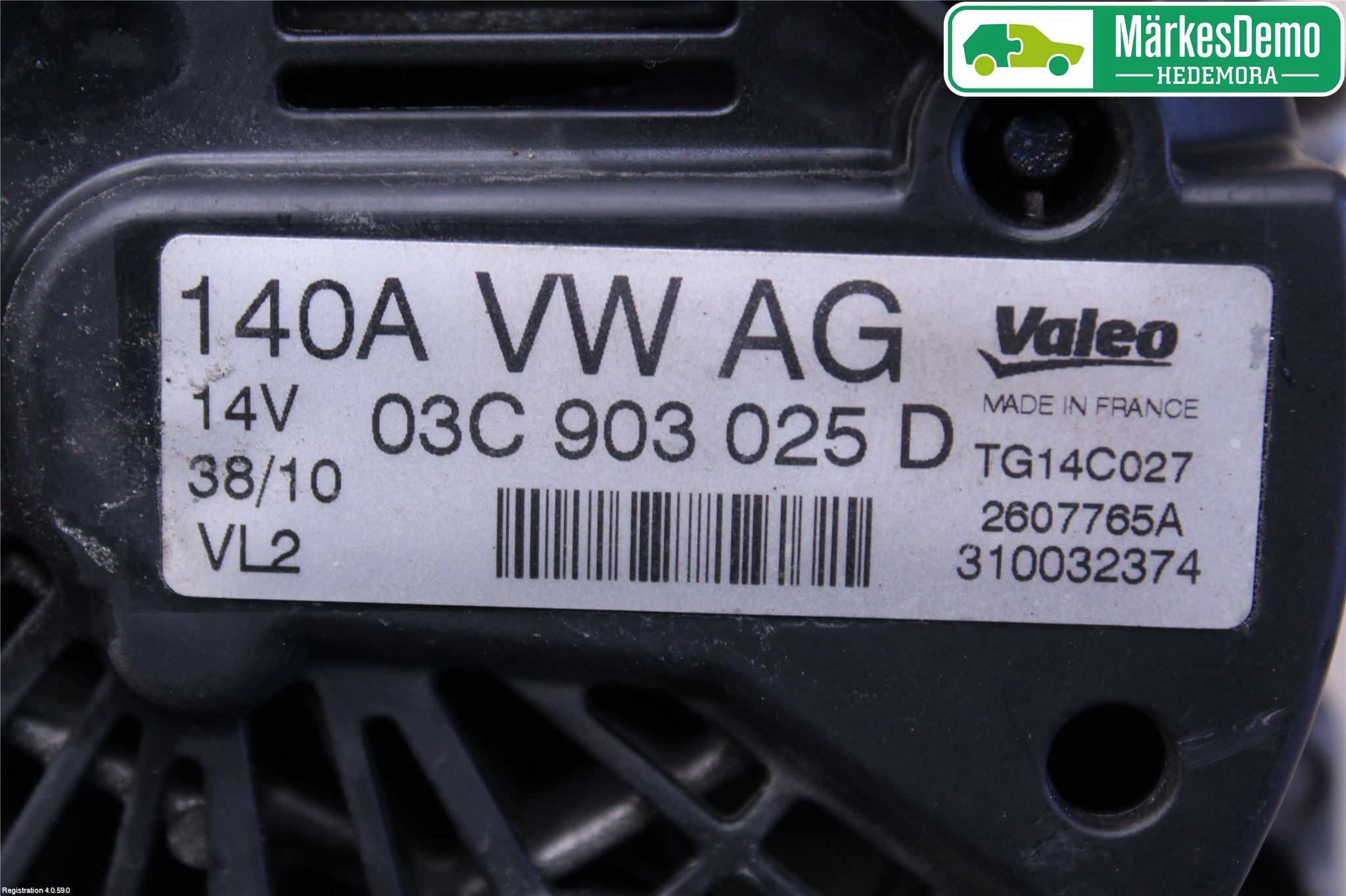 Volkswagen VW GOLF VI 09-13 Generator