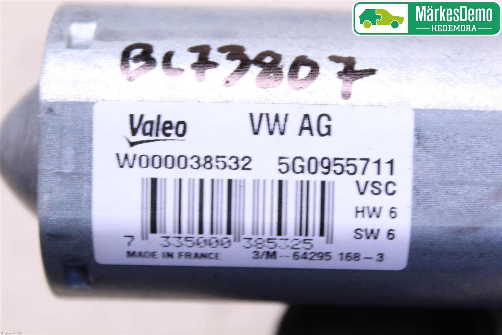 Volkswagen VW GOLF / E-GOLF VII 13-20 Torkarmotor Baklucka