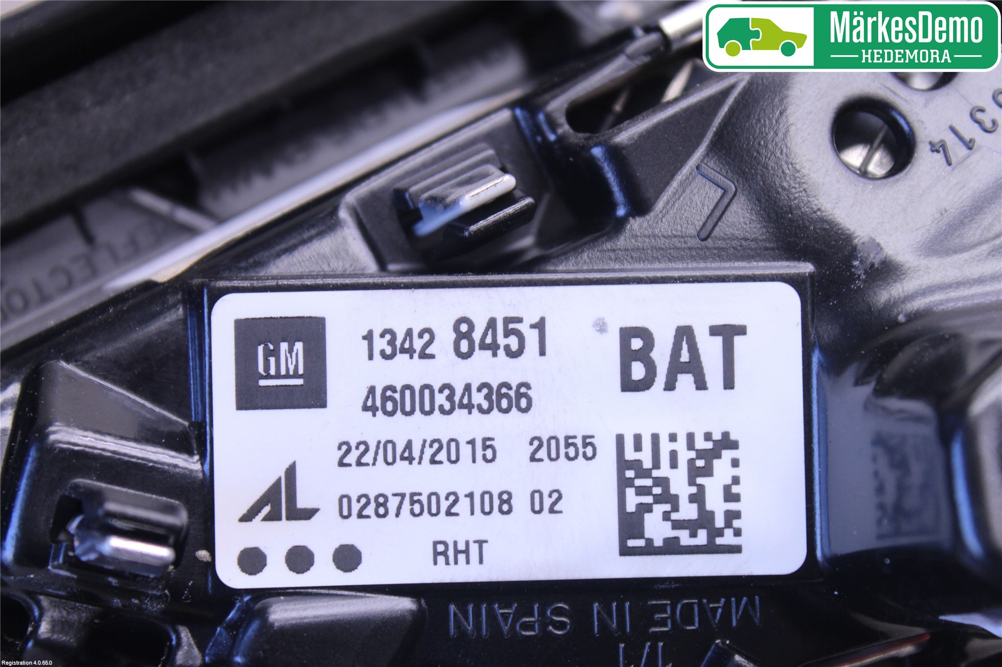 Opel CORSA E 15-19 Bakljus Lucka Vä