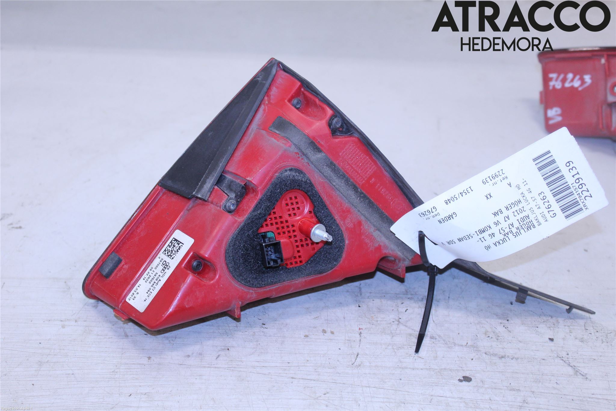 Audi A7/S7 4G 11-17 Bakljus Lucka Hö