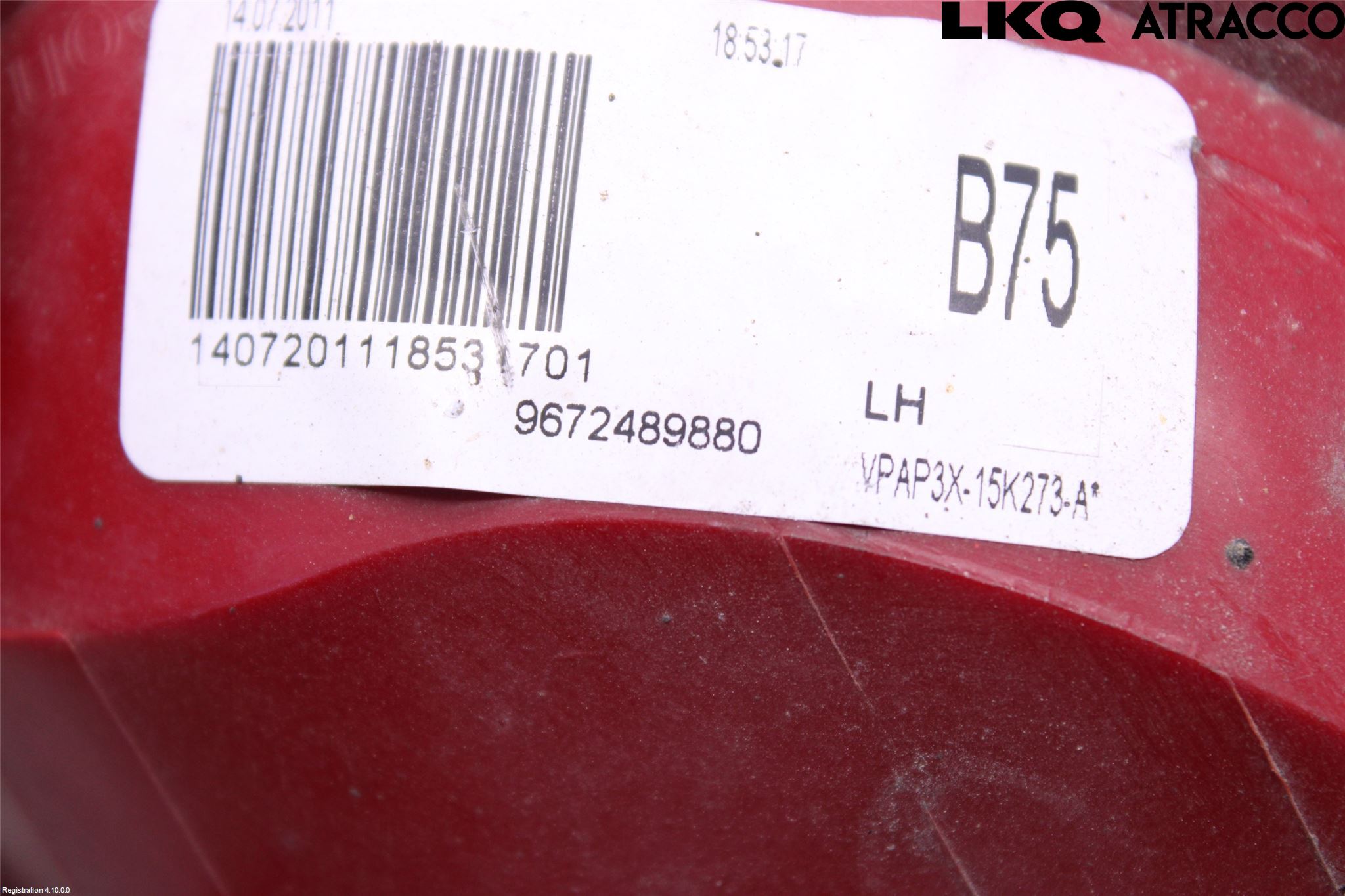 Citroen DS4 Dimljus/Reflex Bak