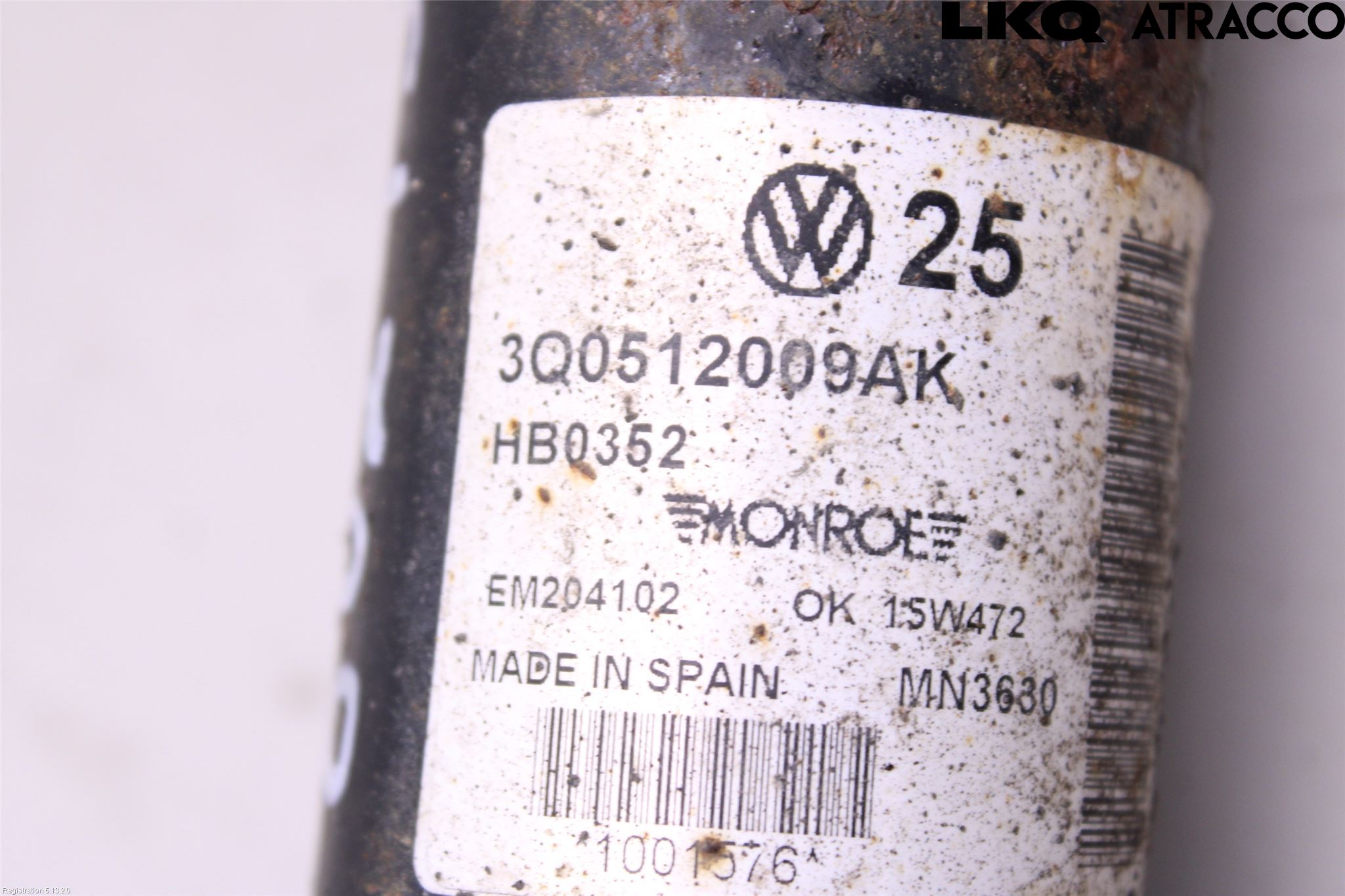 Volkswagen VW PASSAT 15-19 Stötdämpare Bak