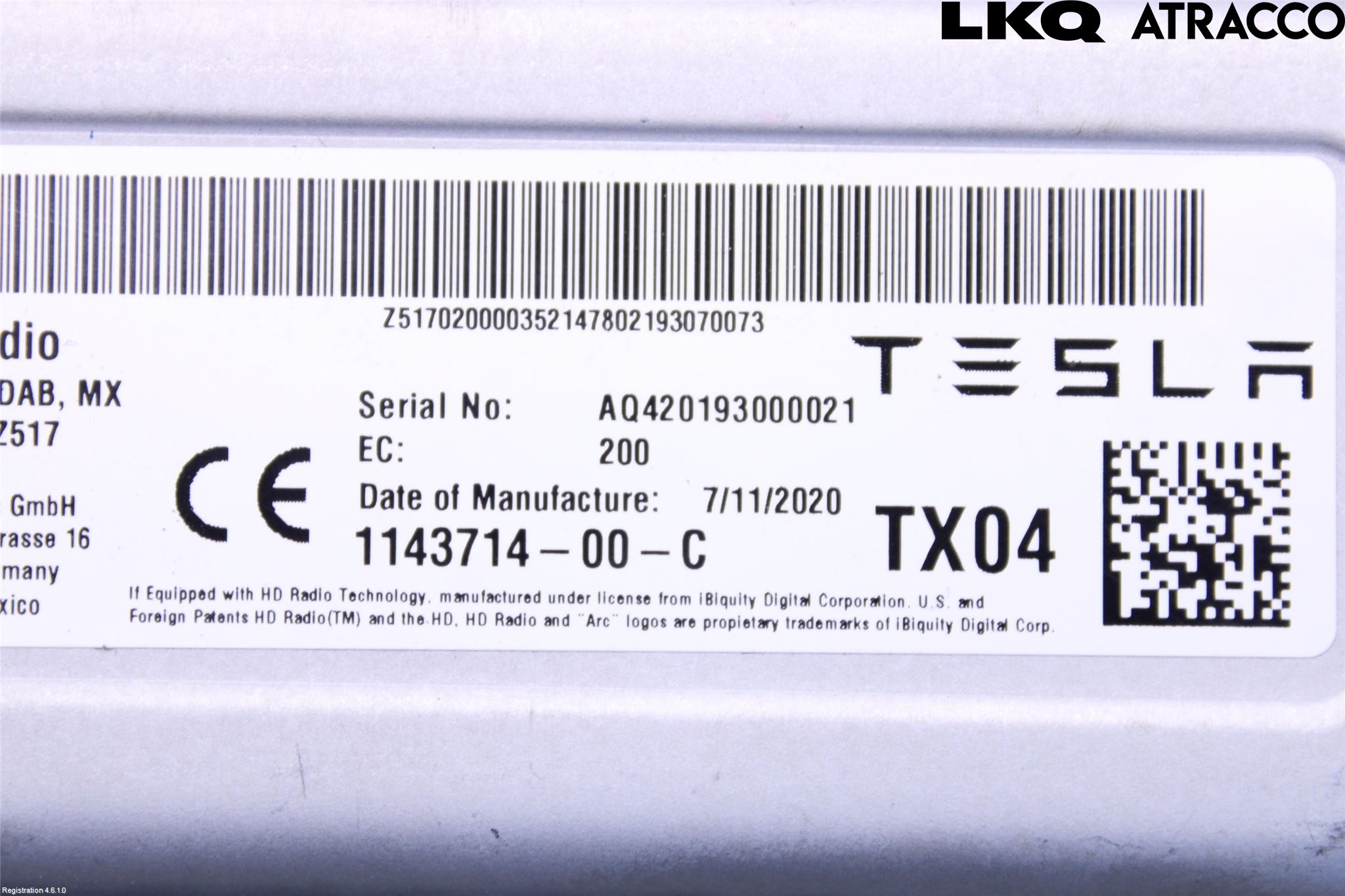 Tesla MODEL X 16- Antennförstärkare